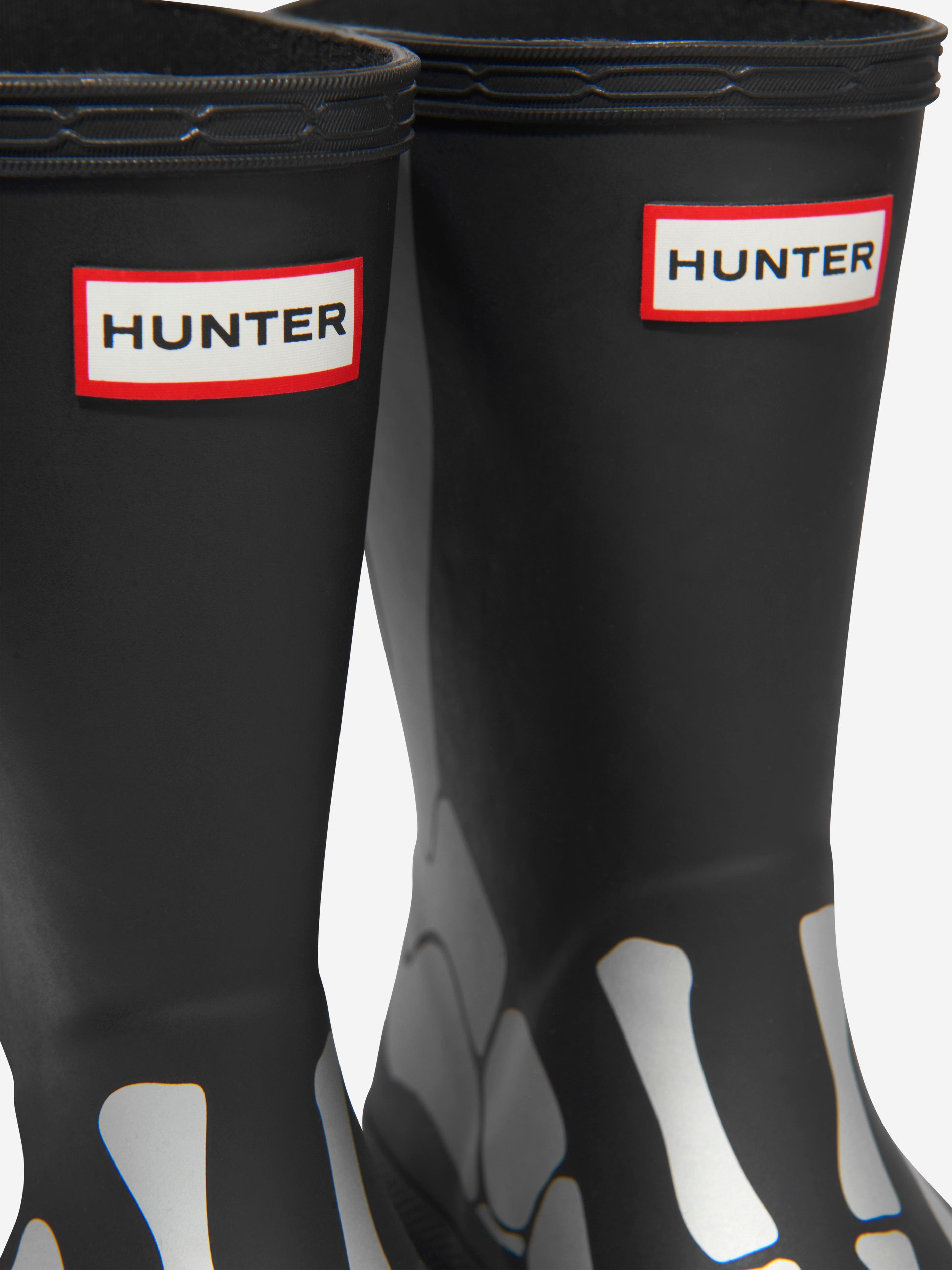 Hunter Kids First Classic Metallic Skeleton Wellies