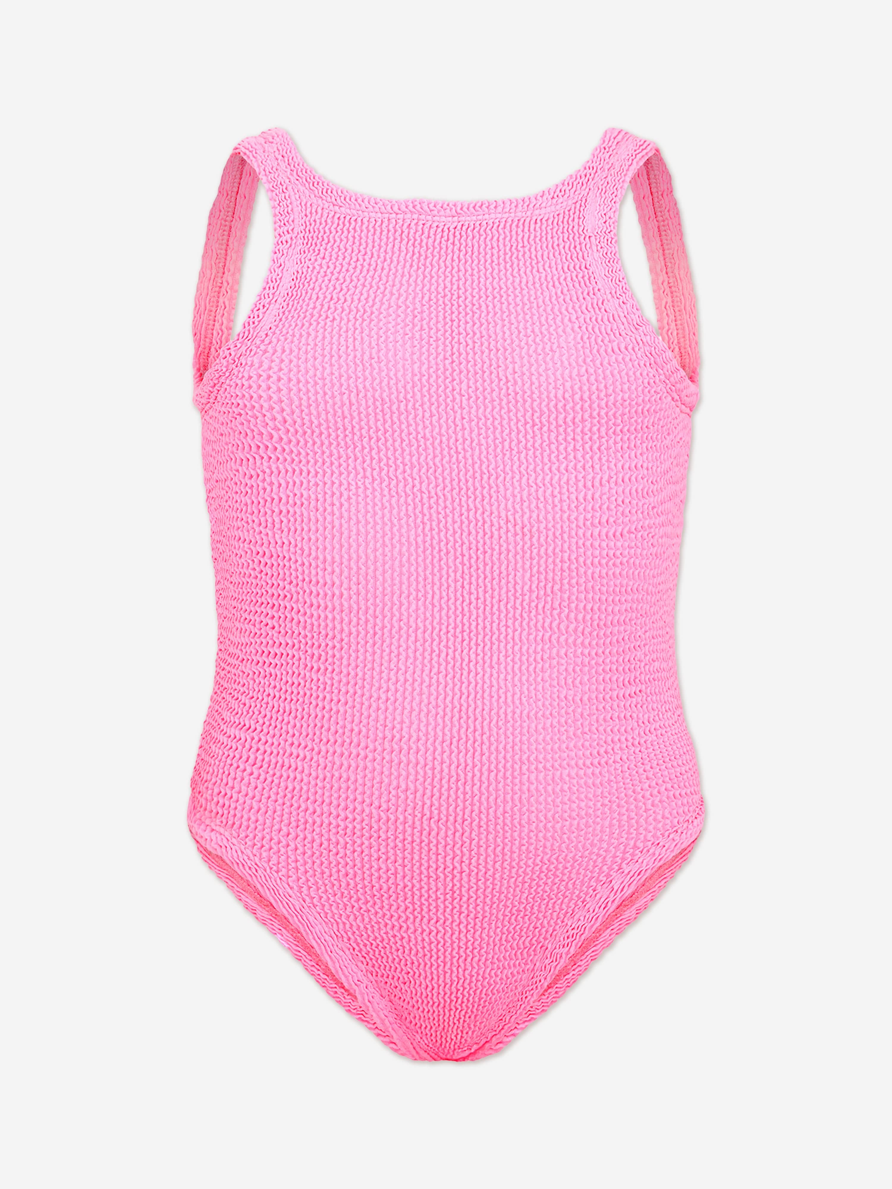 HUNZA G Girls Classic Swimsuit in Pink