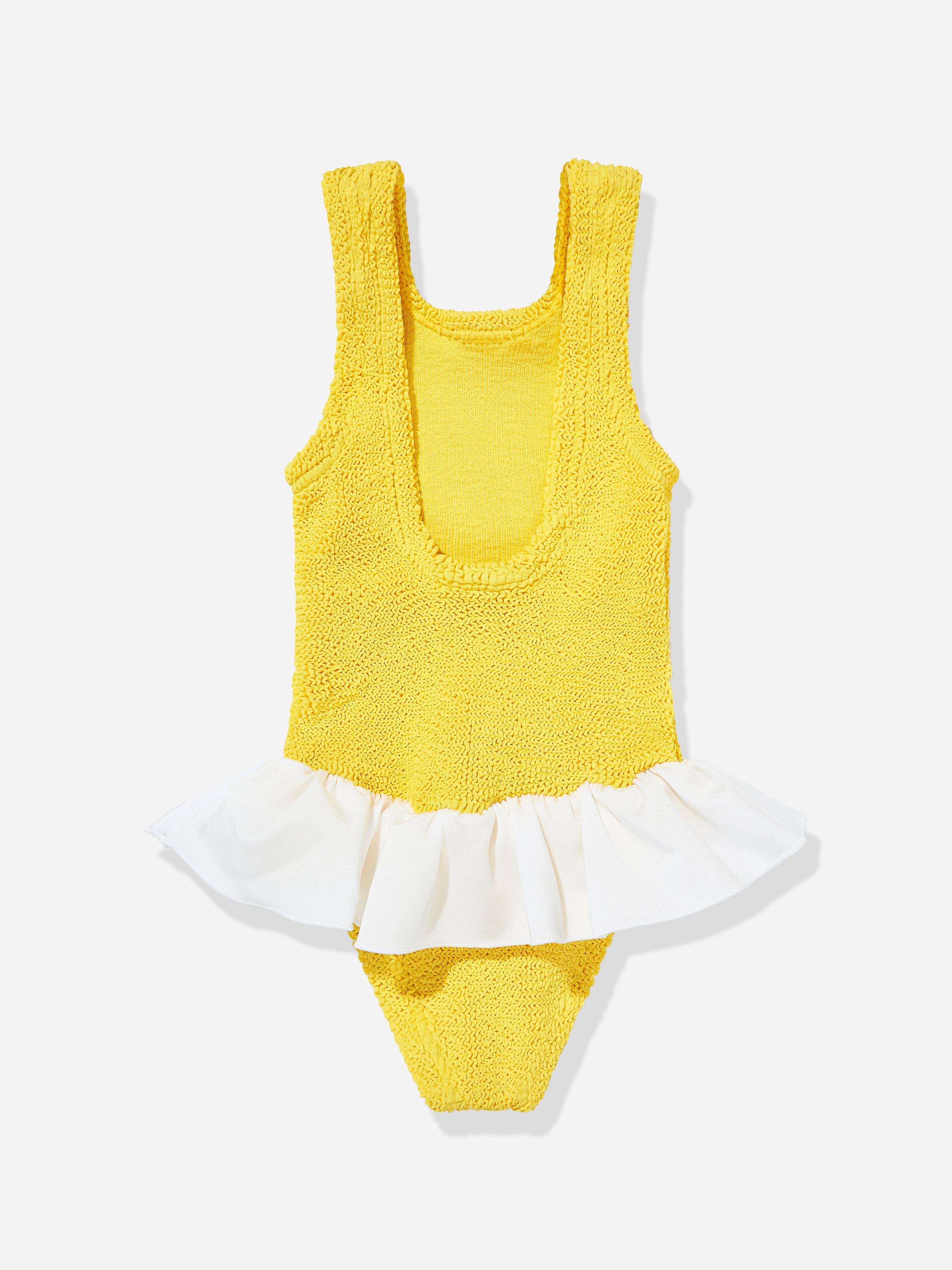 HUNZA G Girls Denise Swimsuit in Yellow