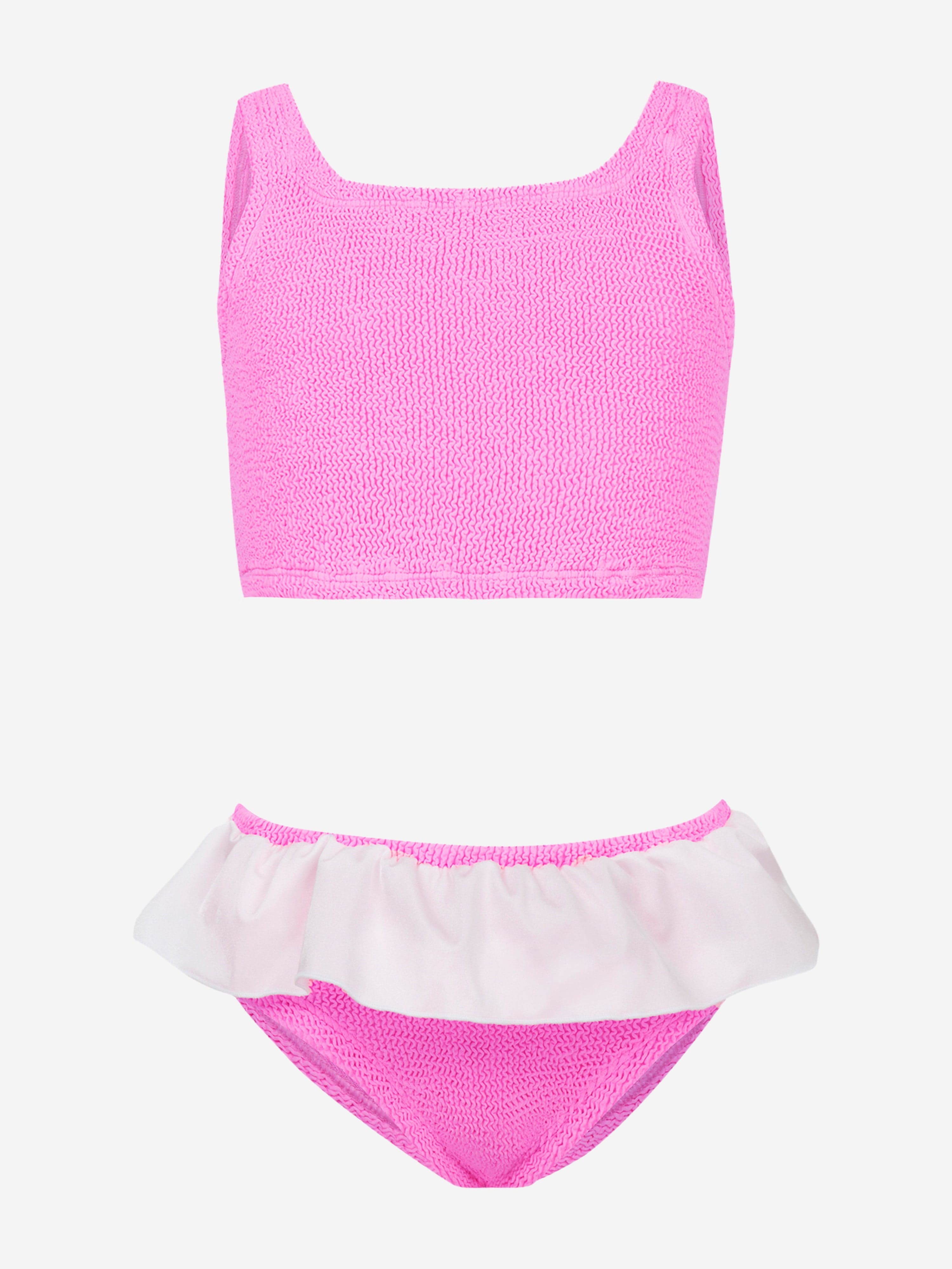 HUNZA G Girls Olive Bikini in Pink