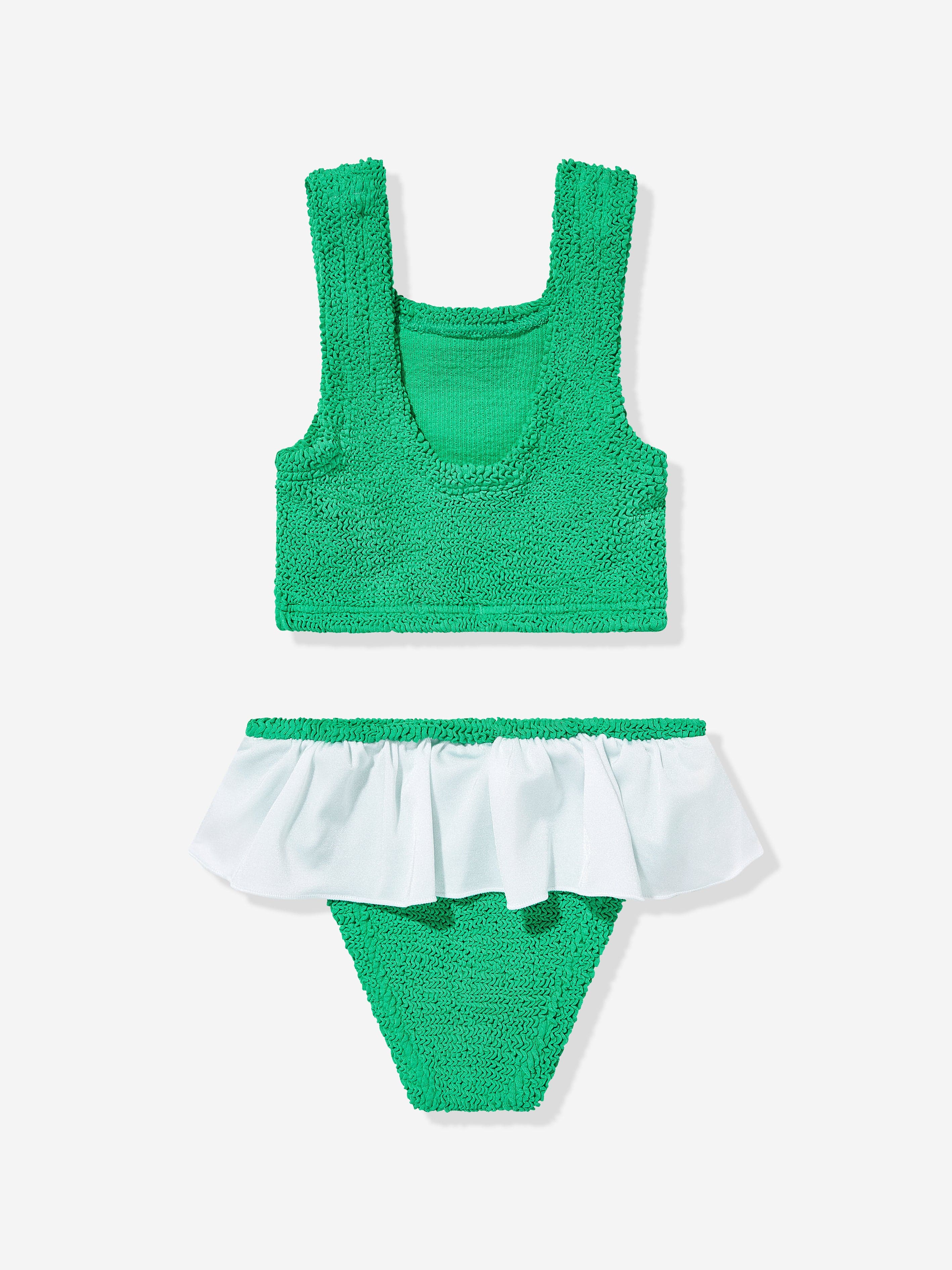 HUNZA G Girls Olive Bikini in Green