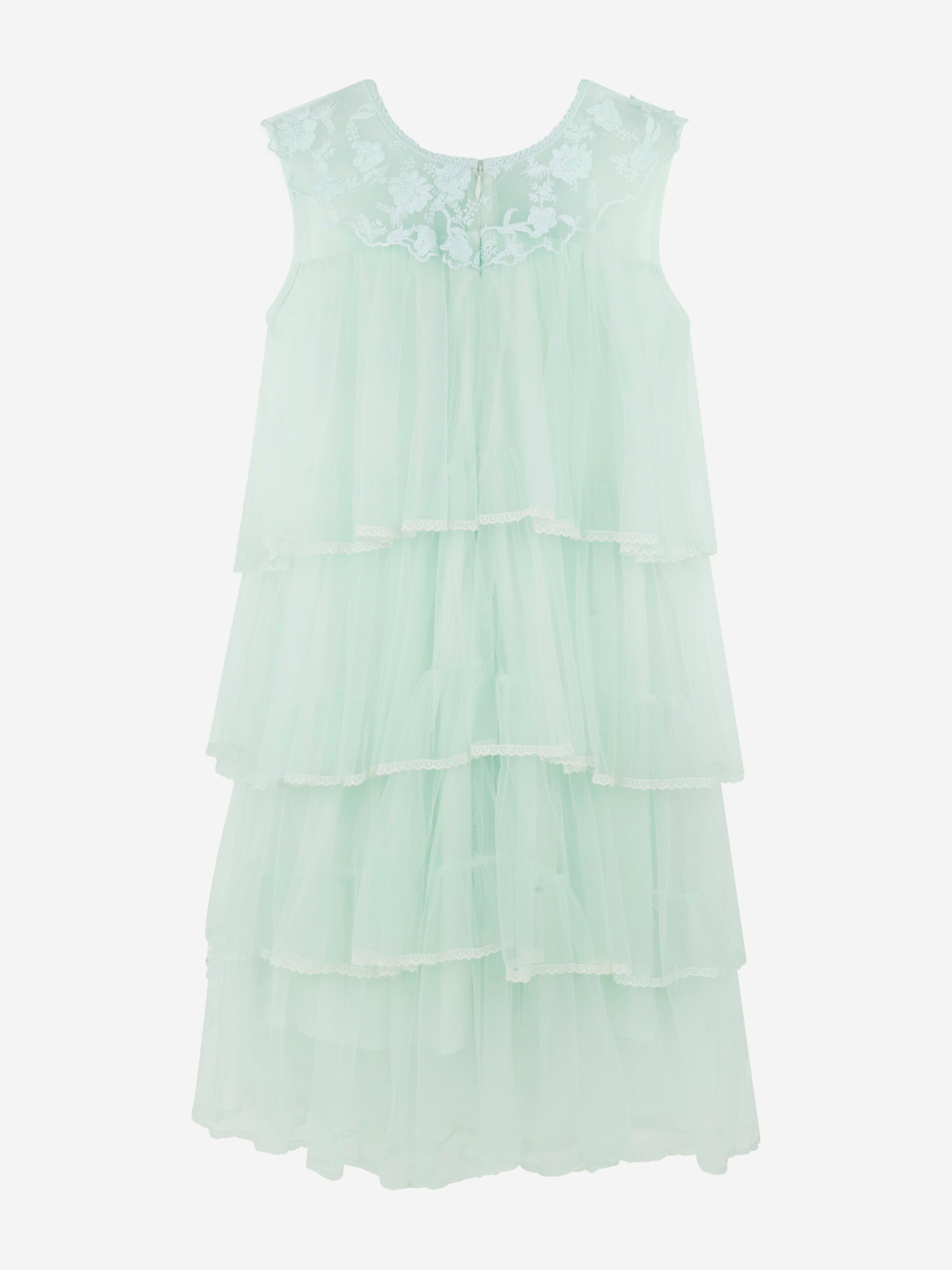 iAMe Girls Party Dress in in Green