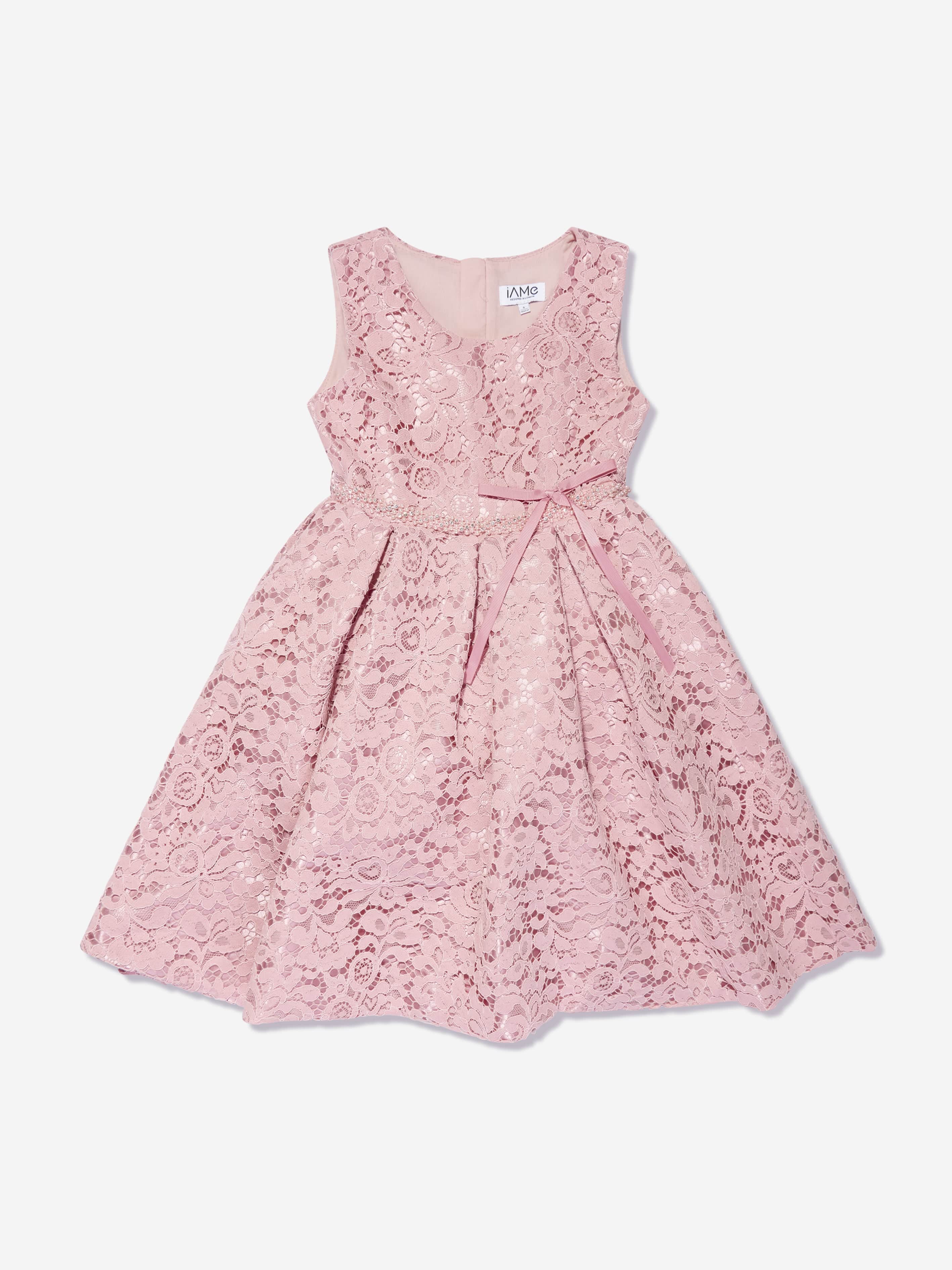 iAMe Girls A Line Dress in Pink