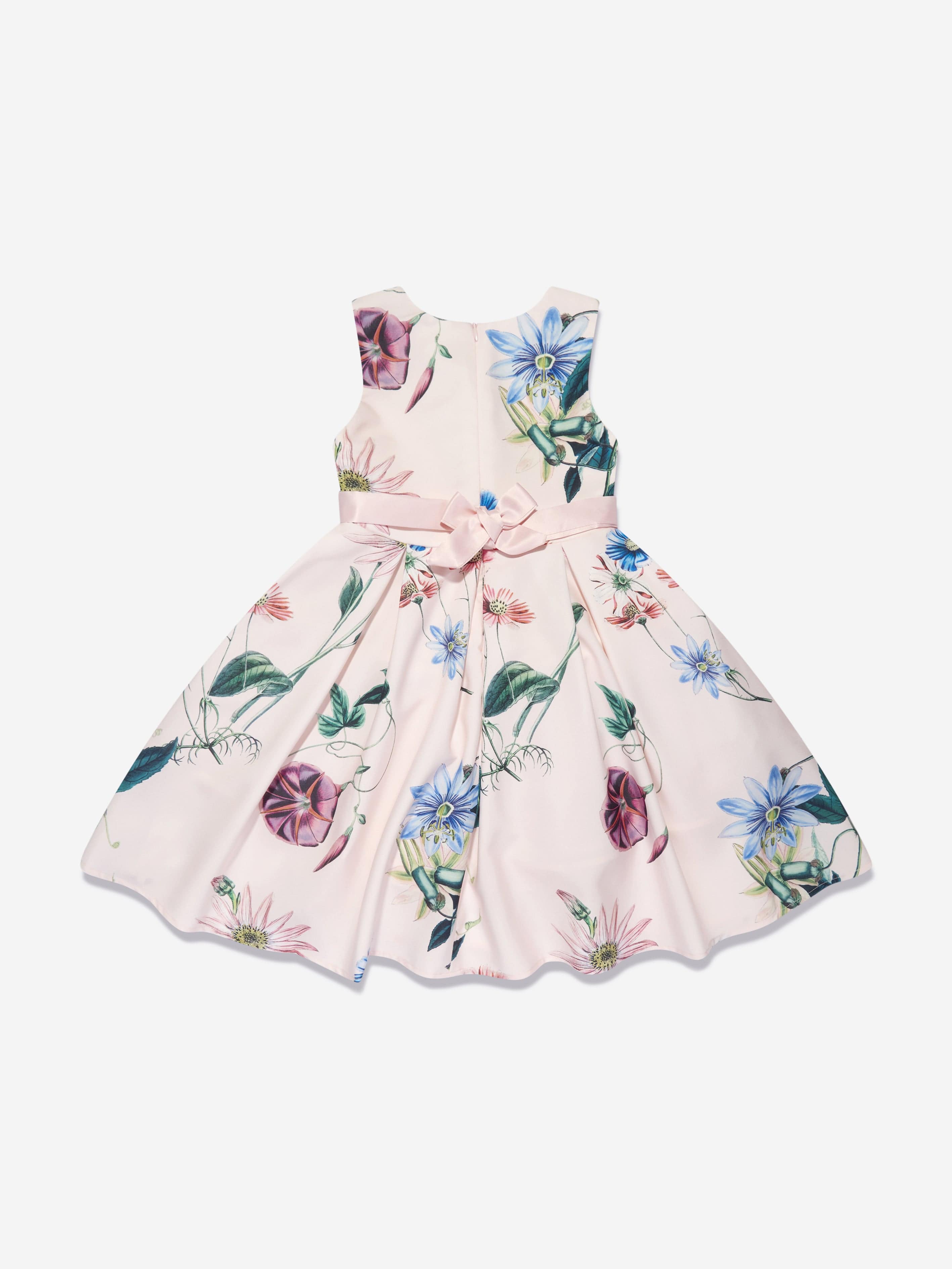 iAMe Girls Floral Printed A Line Dress in Pink