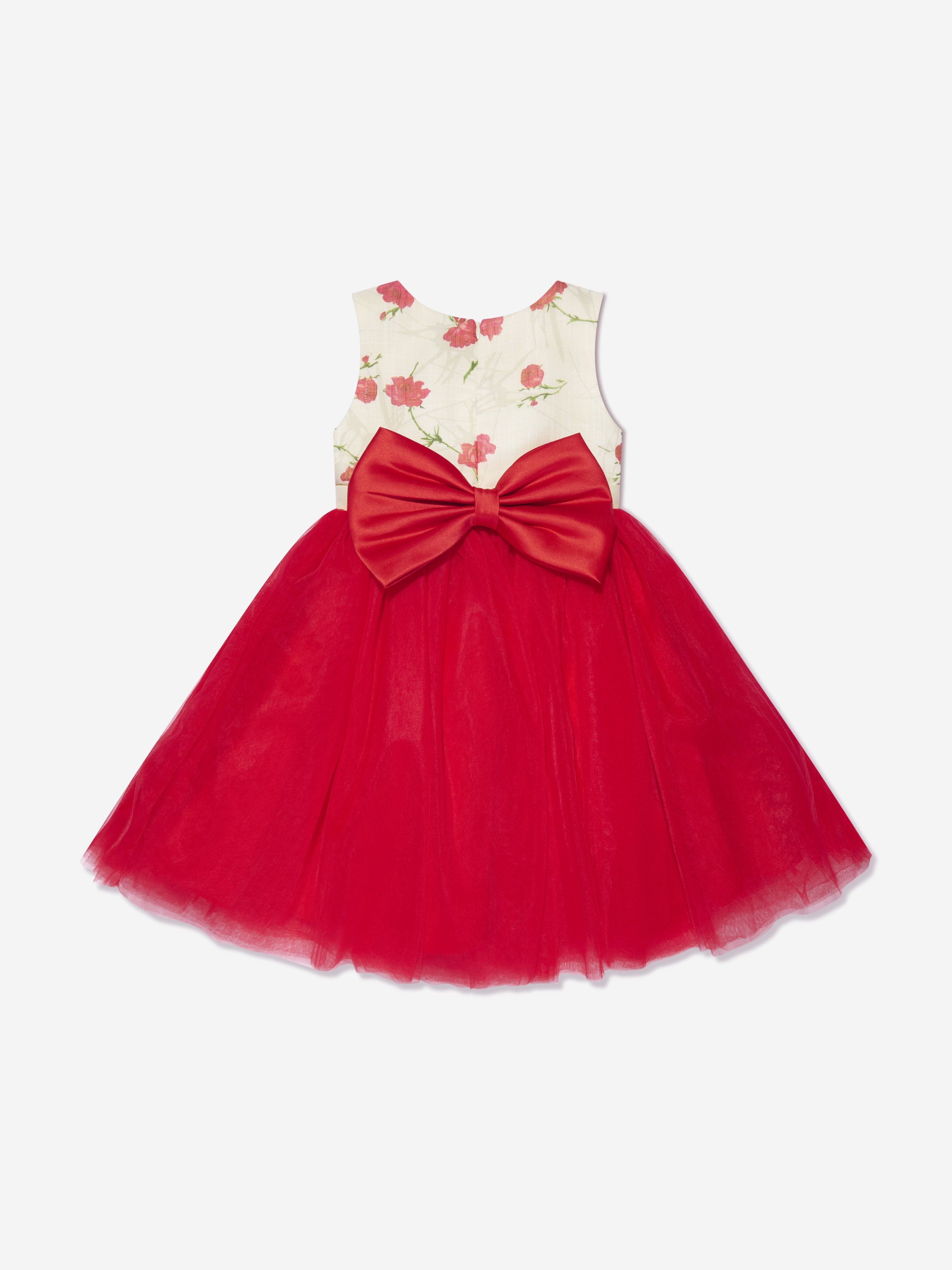 iAMe Girls A Line Tulle Dress in Red