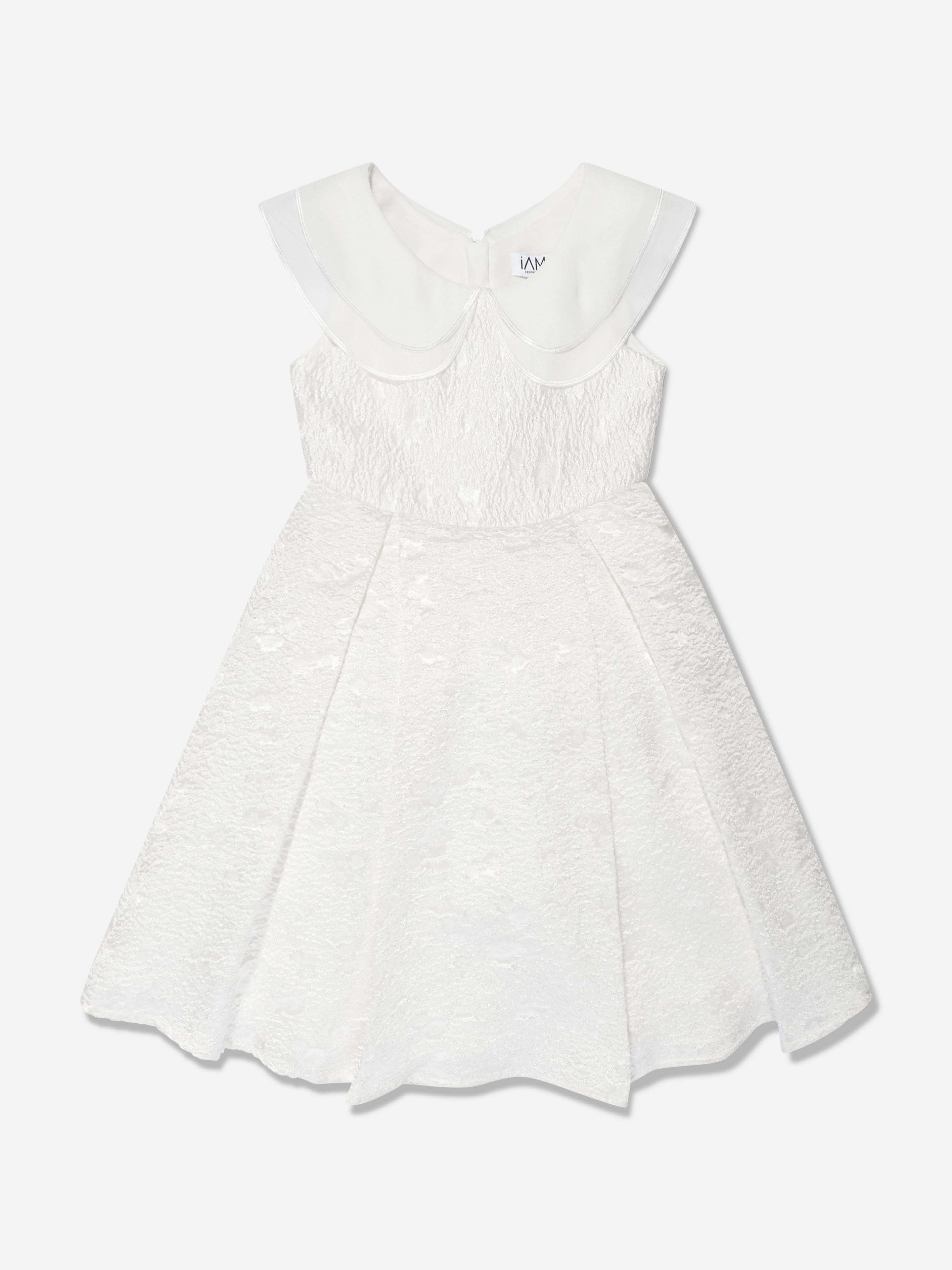 iAMe Girls A Line Dress in White