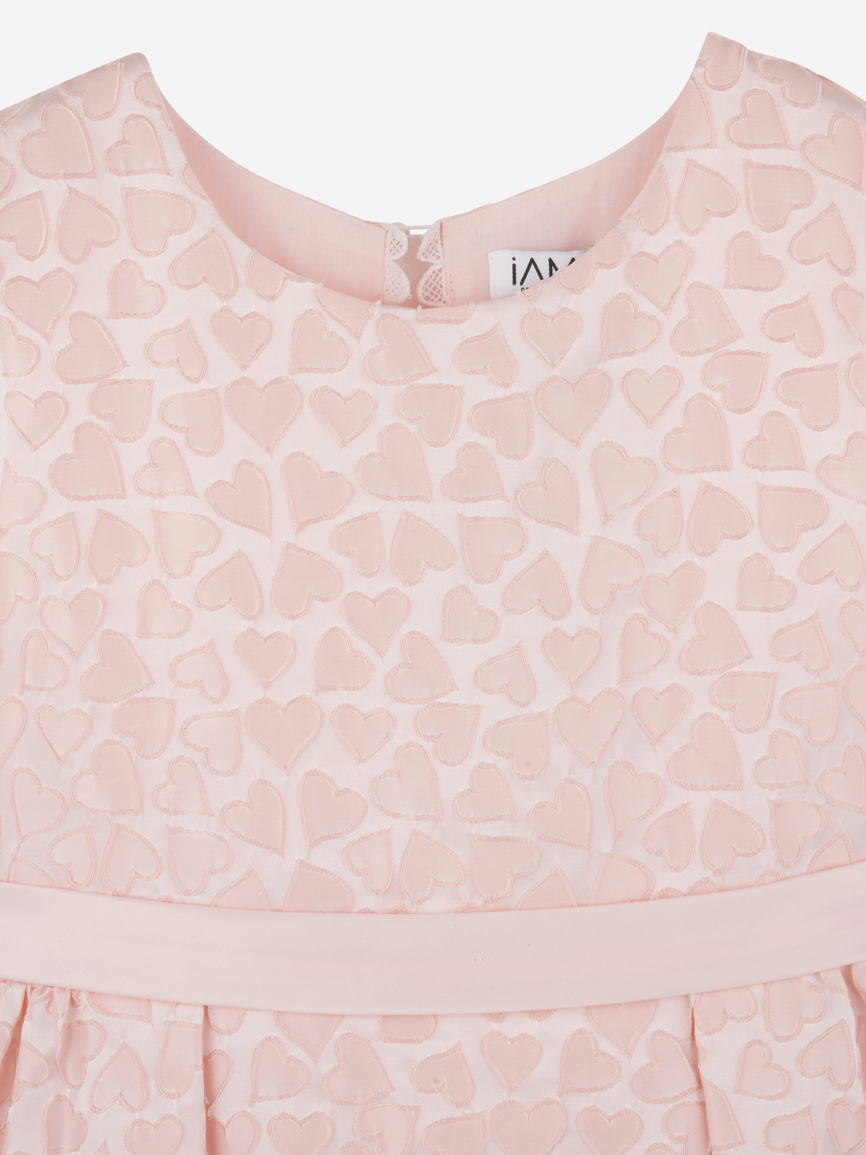 iAMe Girls Hearts Embossed Dress in Pink