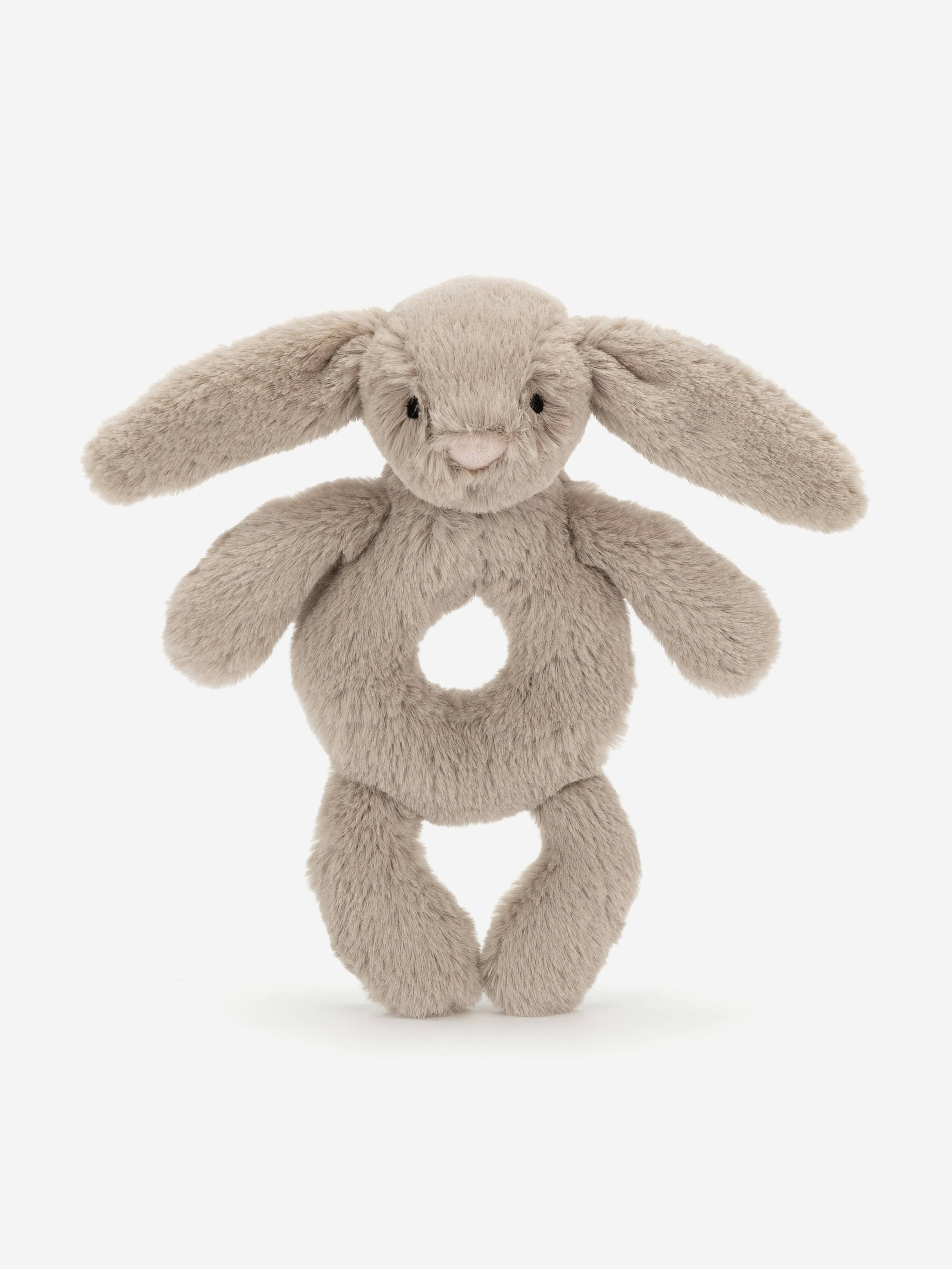 Bashful Beige Bunny Ring Rattle in Beige (18 CM)