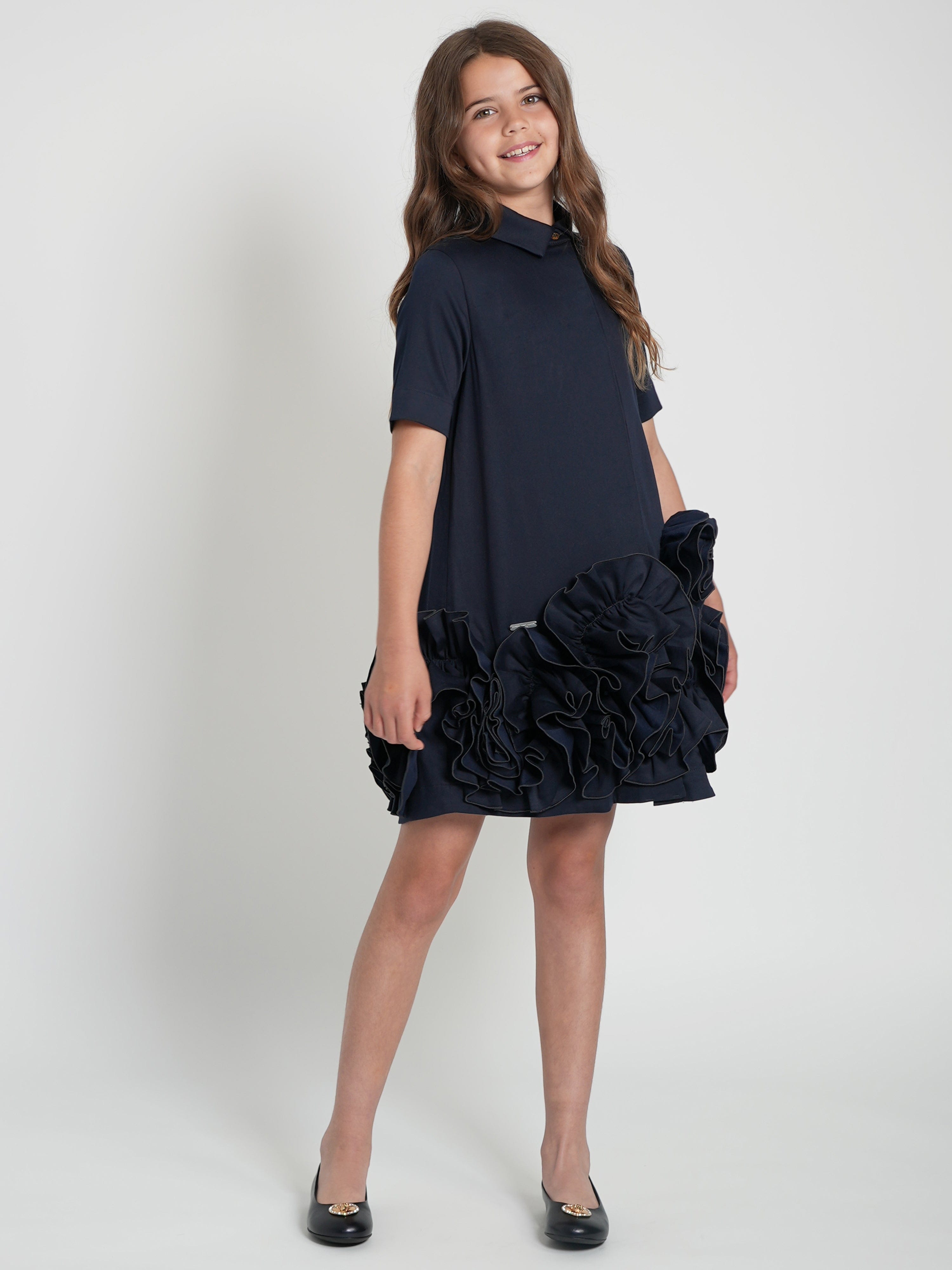 Jessie And James Girls Dream On Dress in Navy