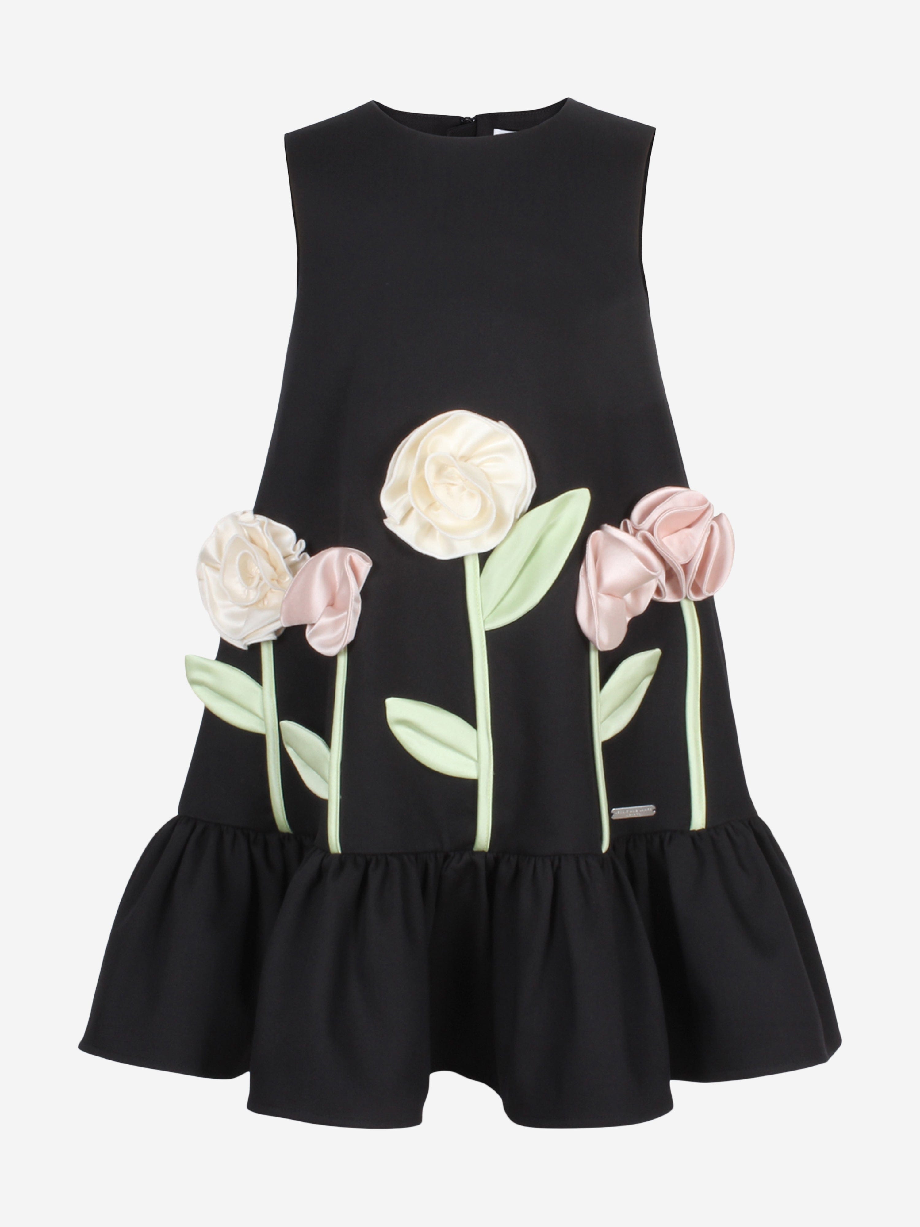 Jessie And James Girls Walk In The Park Dress in Black
