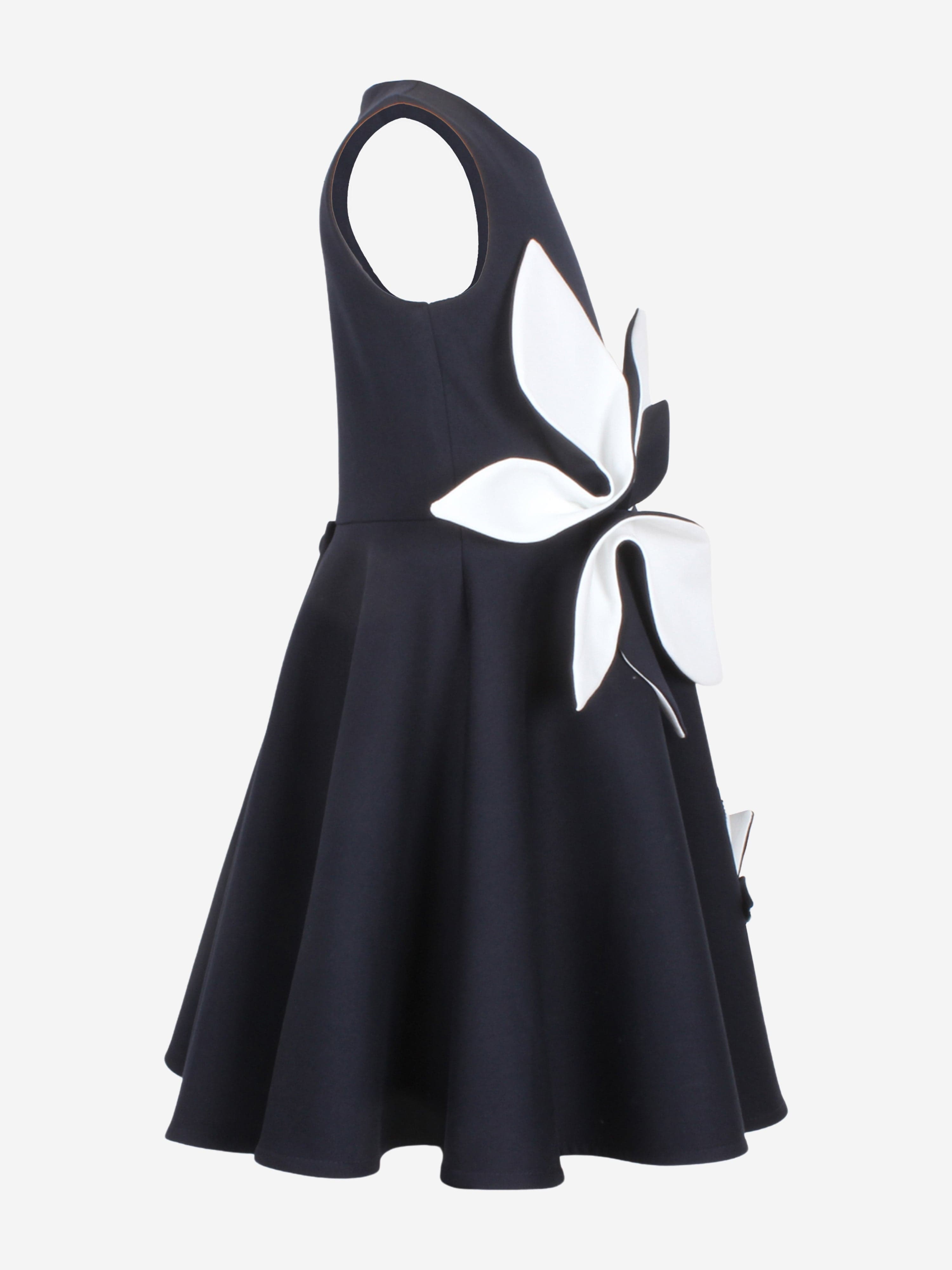 Jessie And James Girls Magnolia Sleeveless Dress in Navy