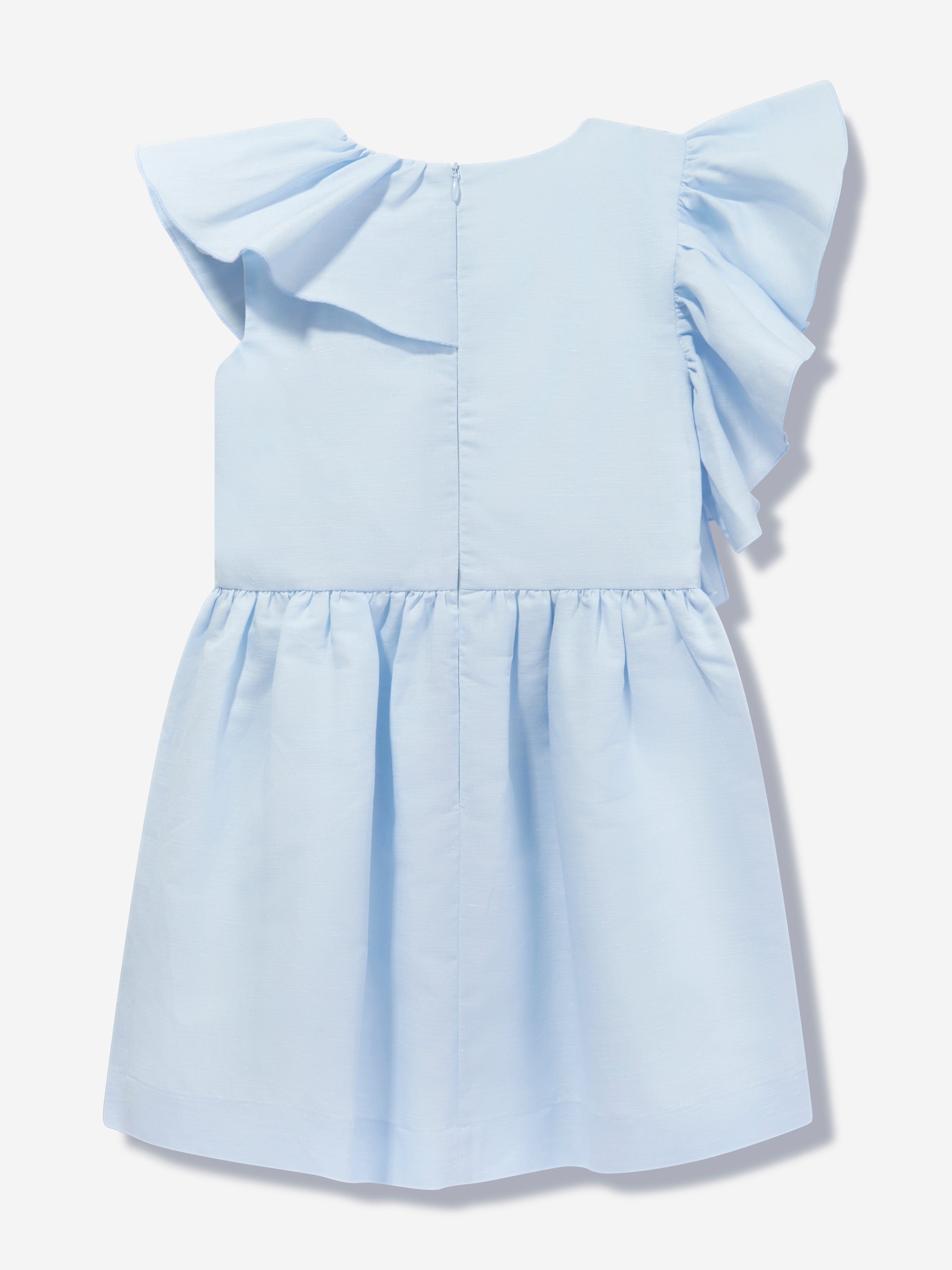 Jessie And James Girls Waterfall Dress in Blue