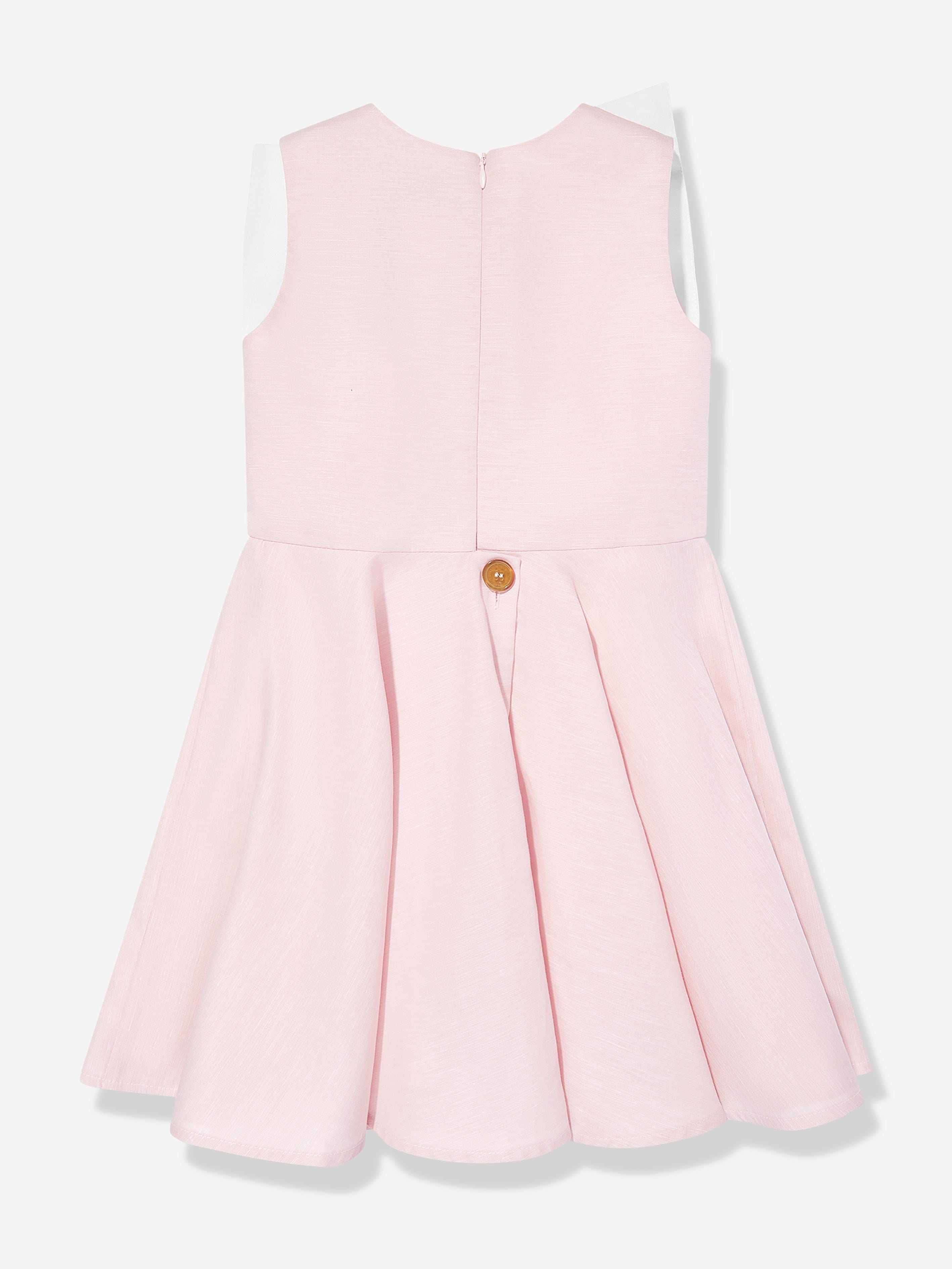 Jessie And James Girls Peony Flower Dress in Pink