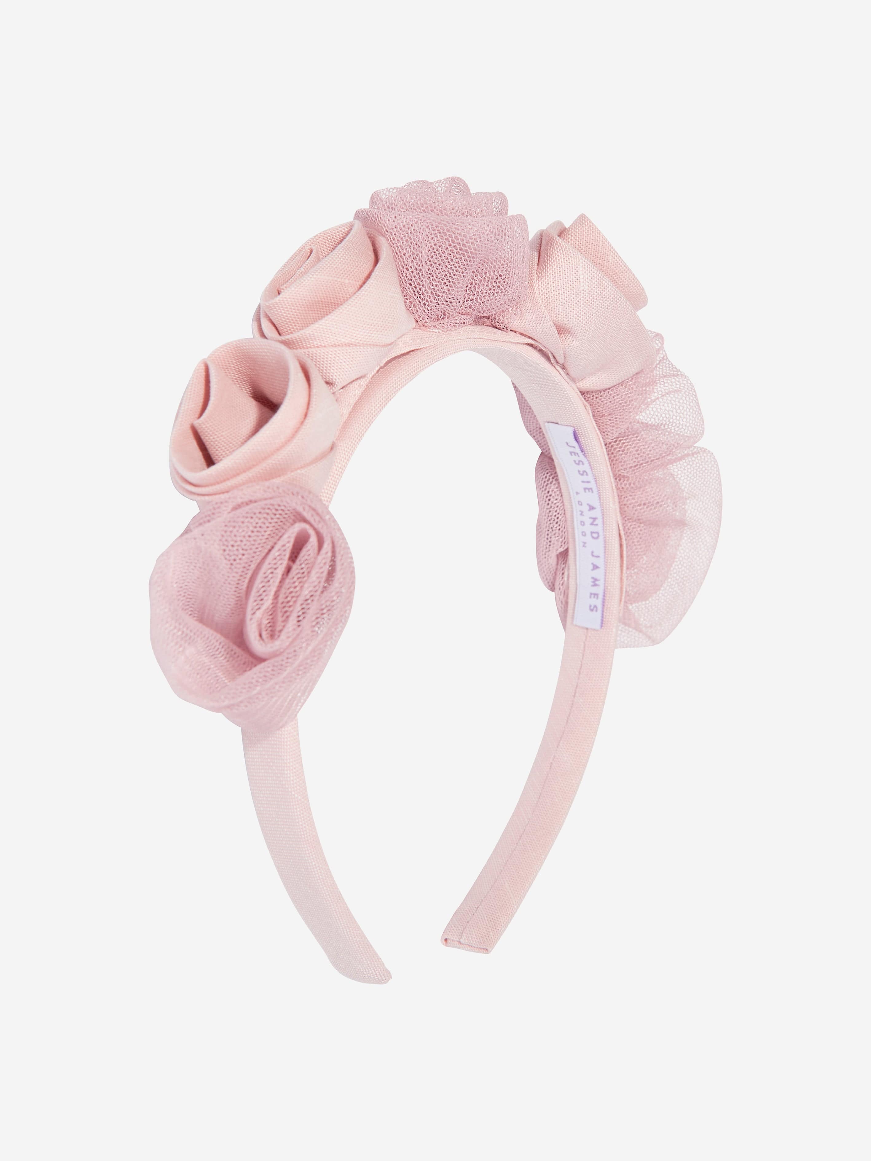 Girls Ring On Roses Headband in Pink