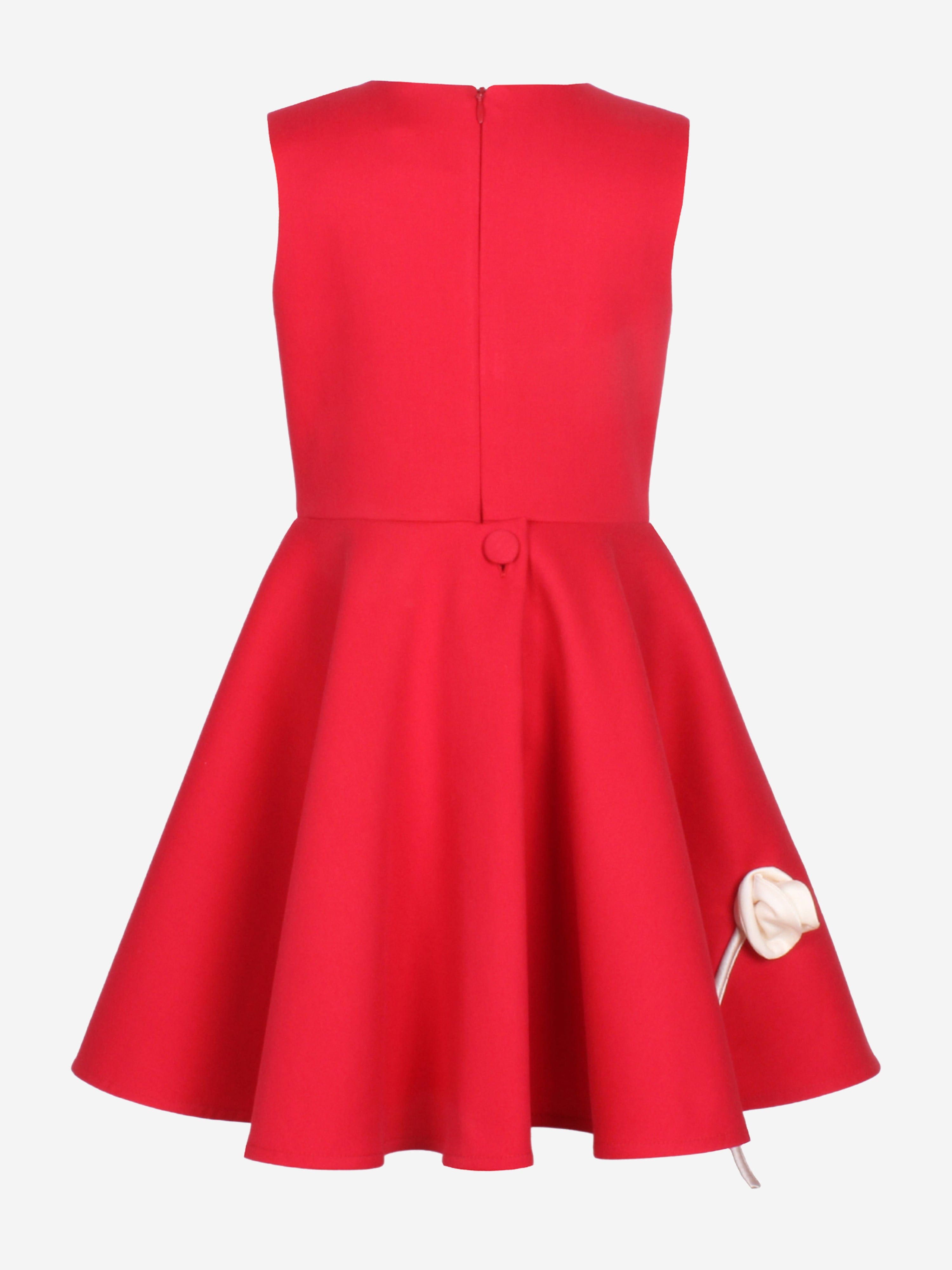 Jessie And James Girls Rain Of Flowers Dress in Red