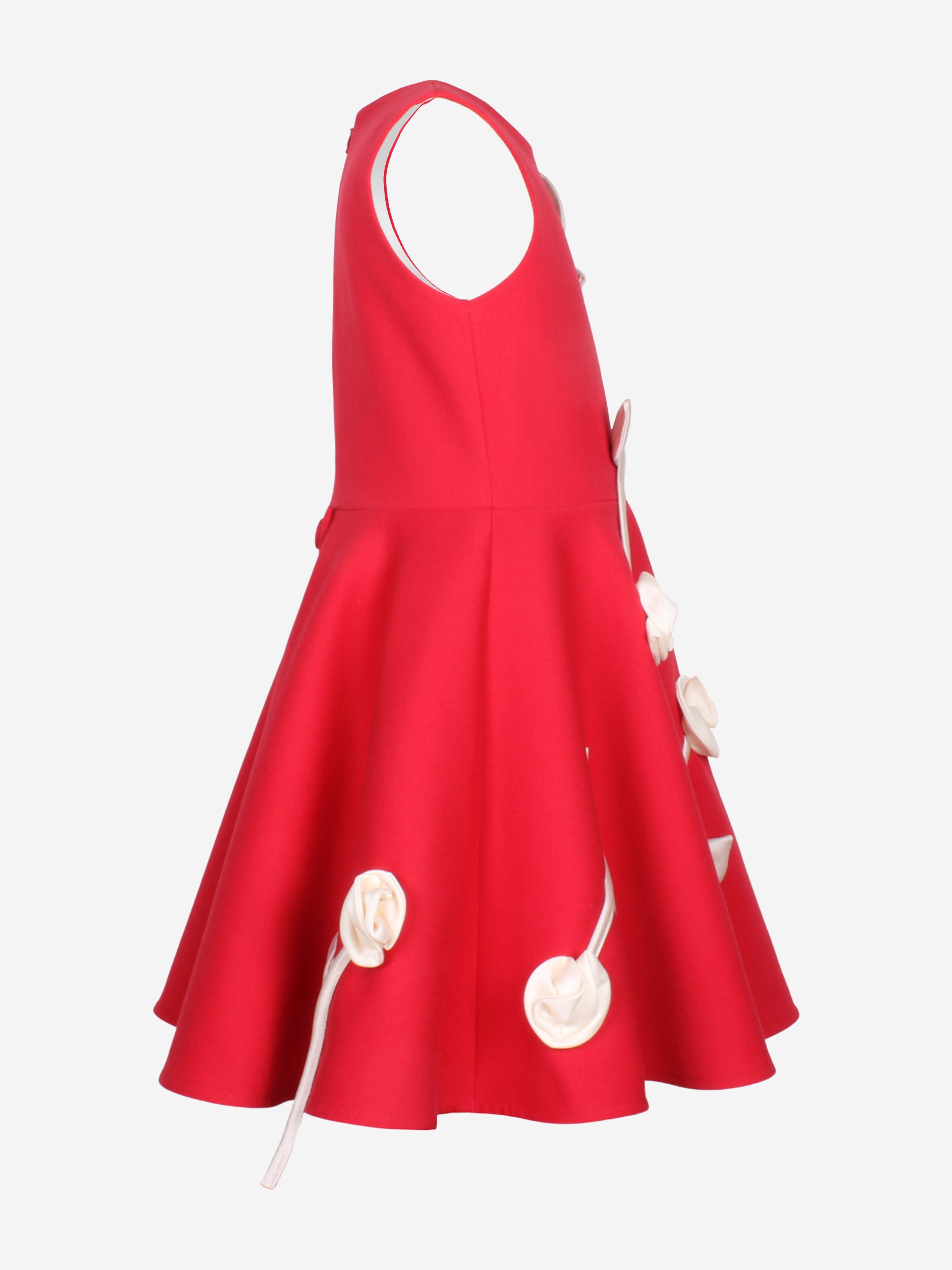 Jessie And James Girls Rain Of Flowers Dress in Red