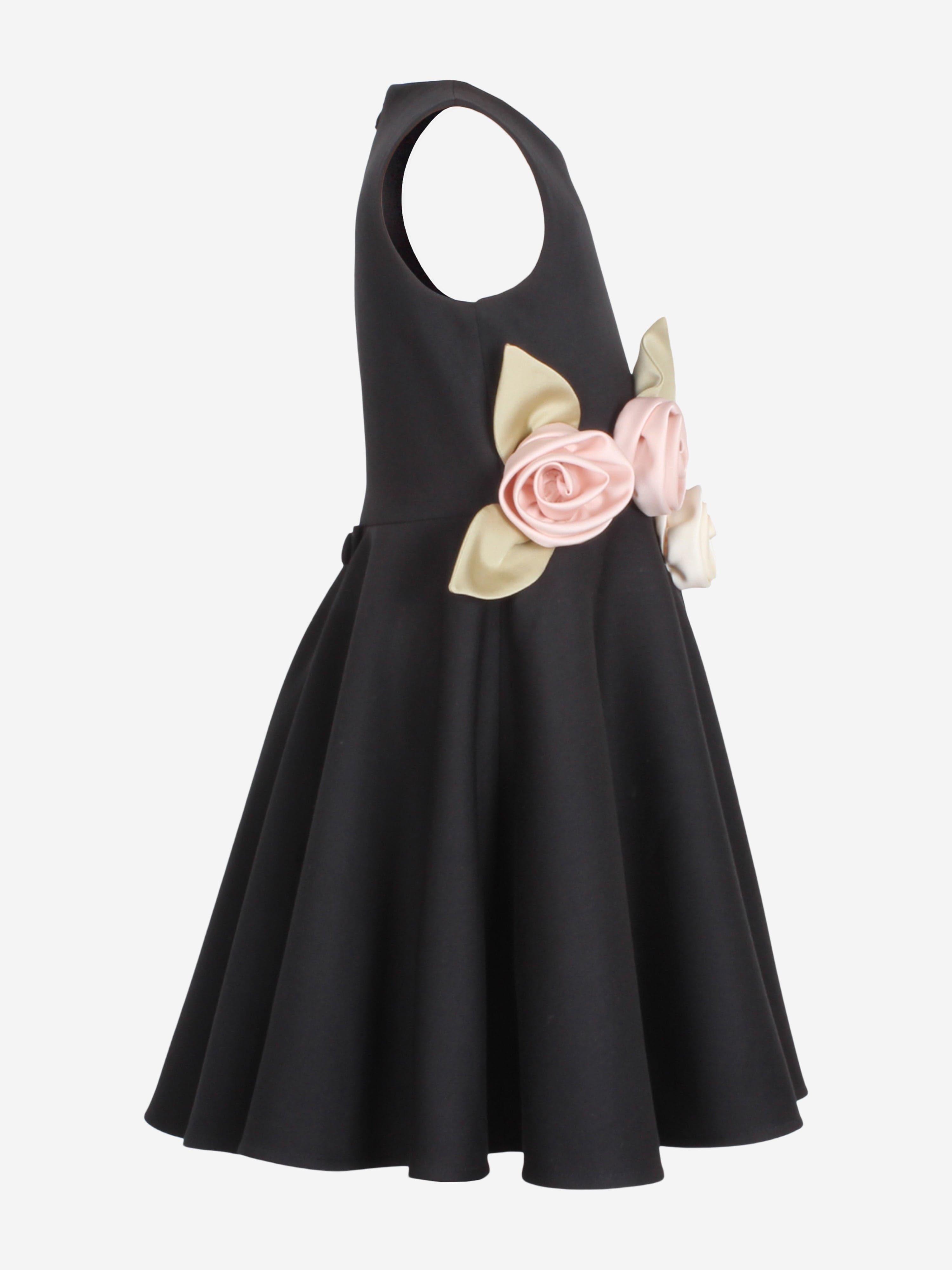 Jessie And James Girls Midsommer Dress in Black