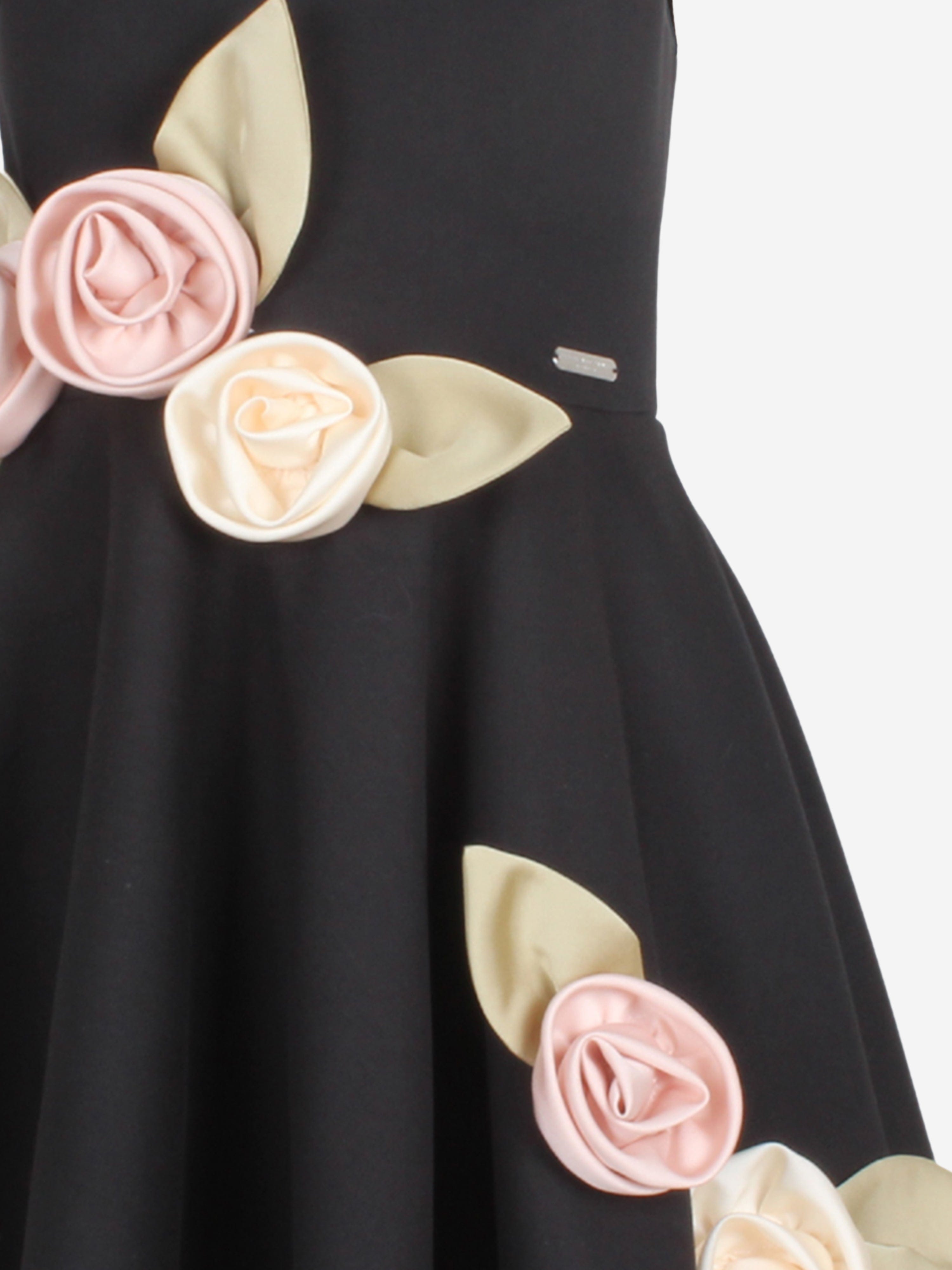Jessie And James Girls Midsommer Dress in Black