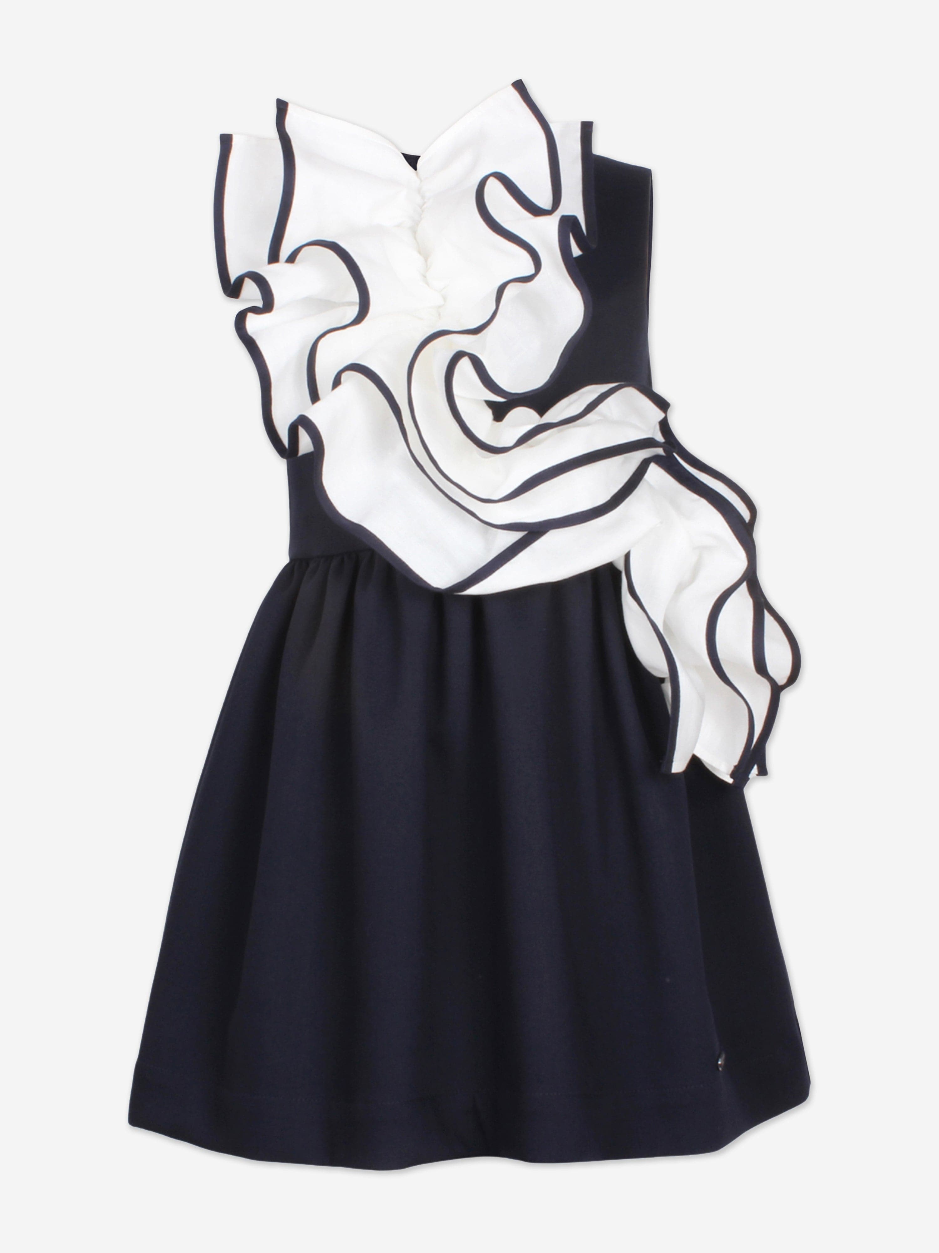 Jessie And James Girls Light Breeze Dress in Navy