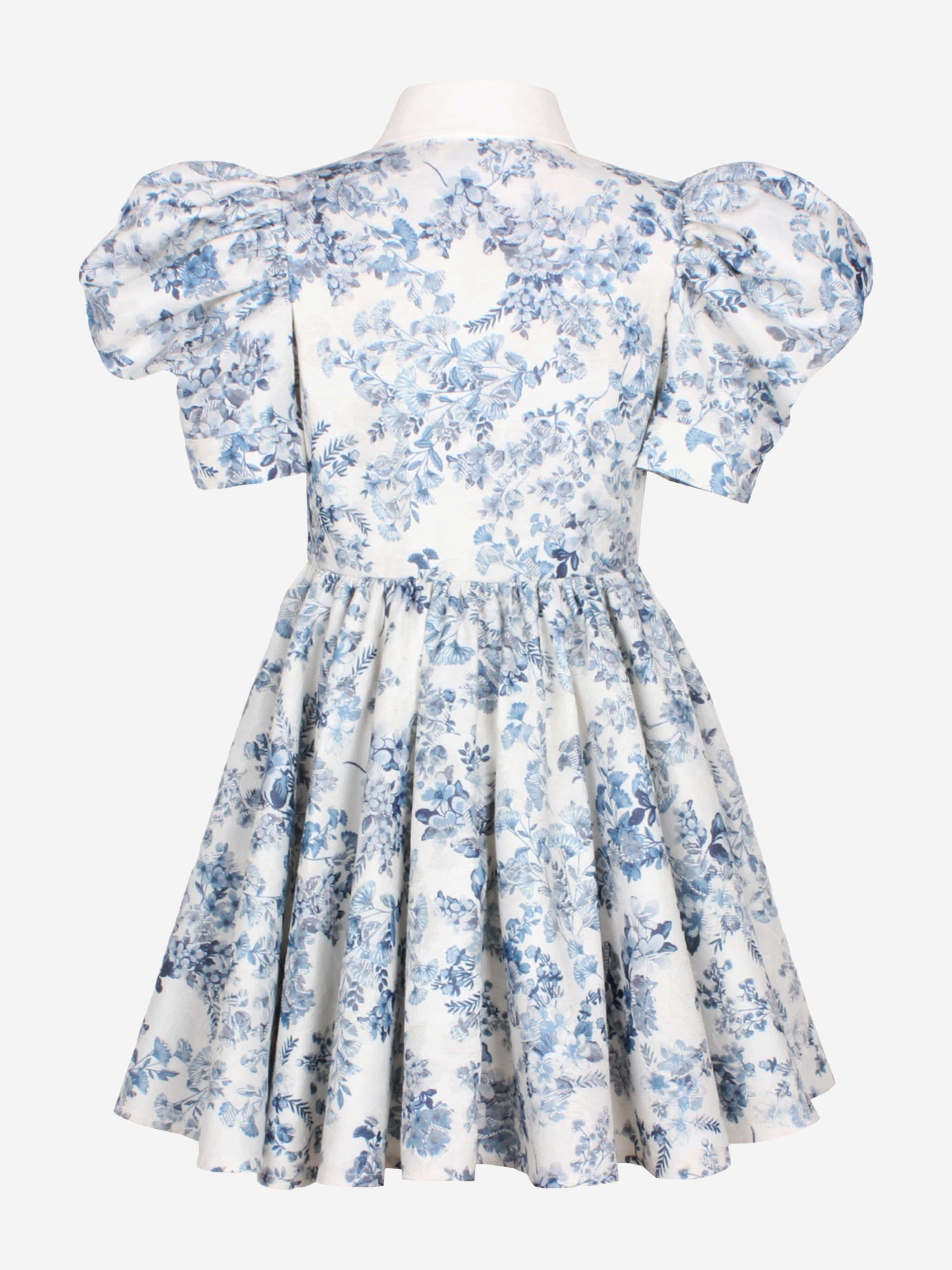 Jessie And James Girls Carousel Dress in Blue