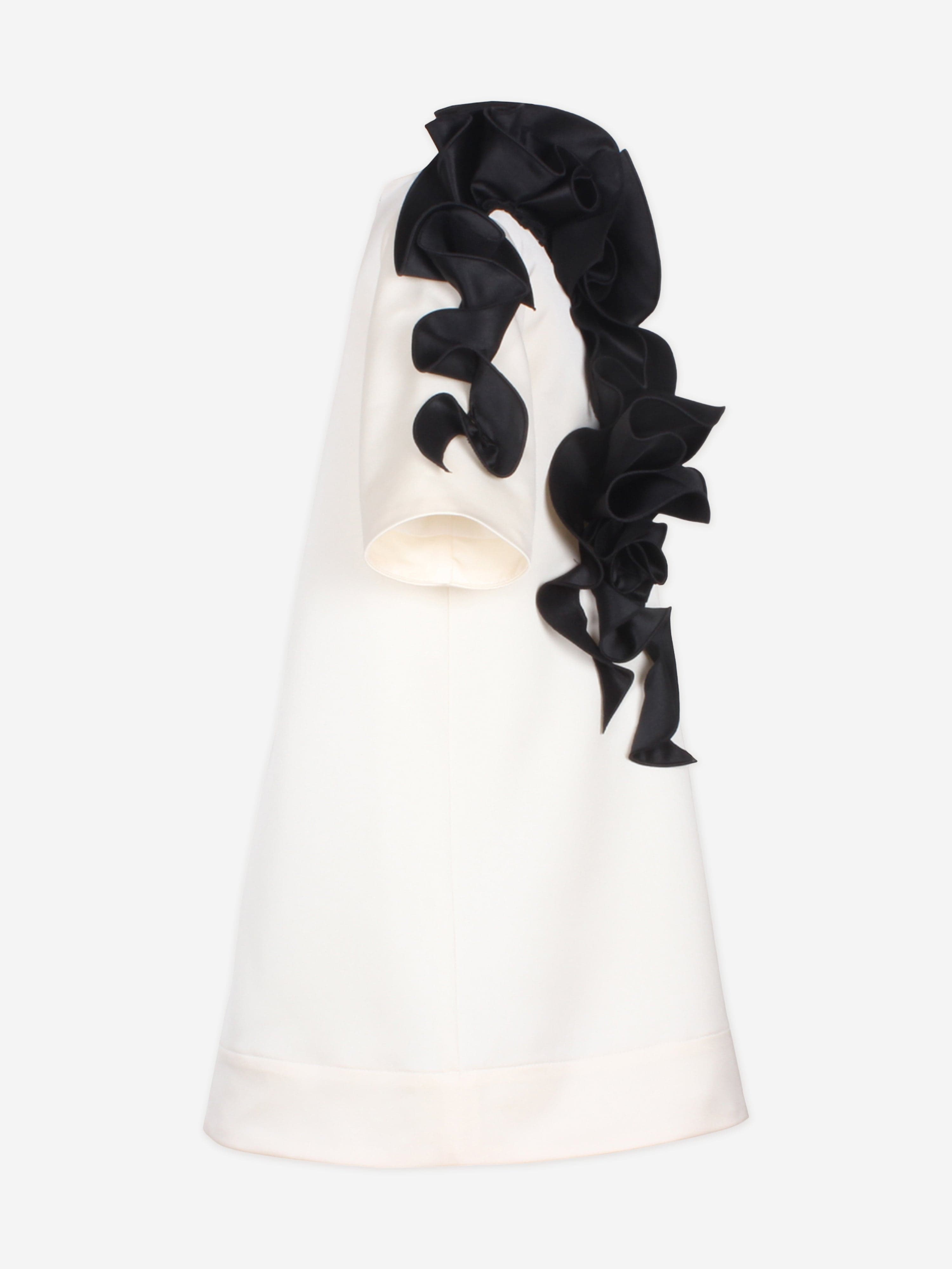 Jessie And James Girls Satin Orchard Dress in Ivory