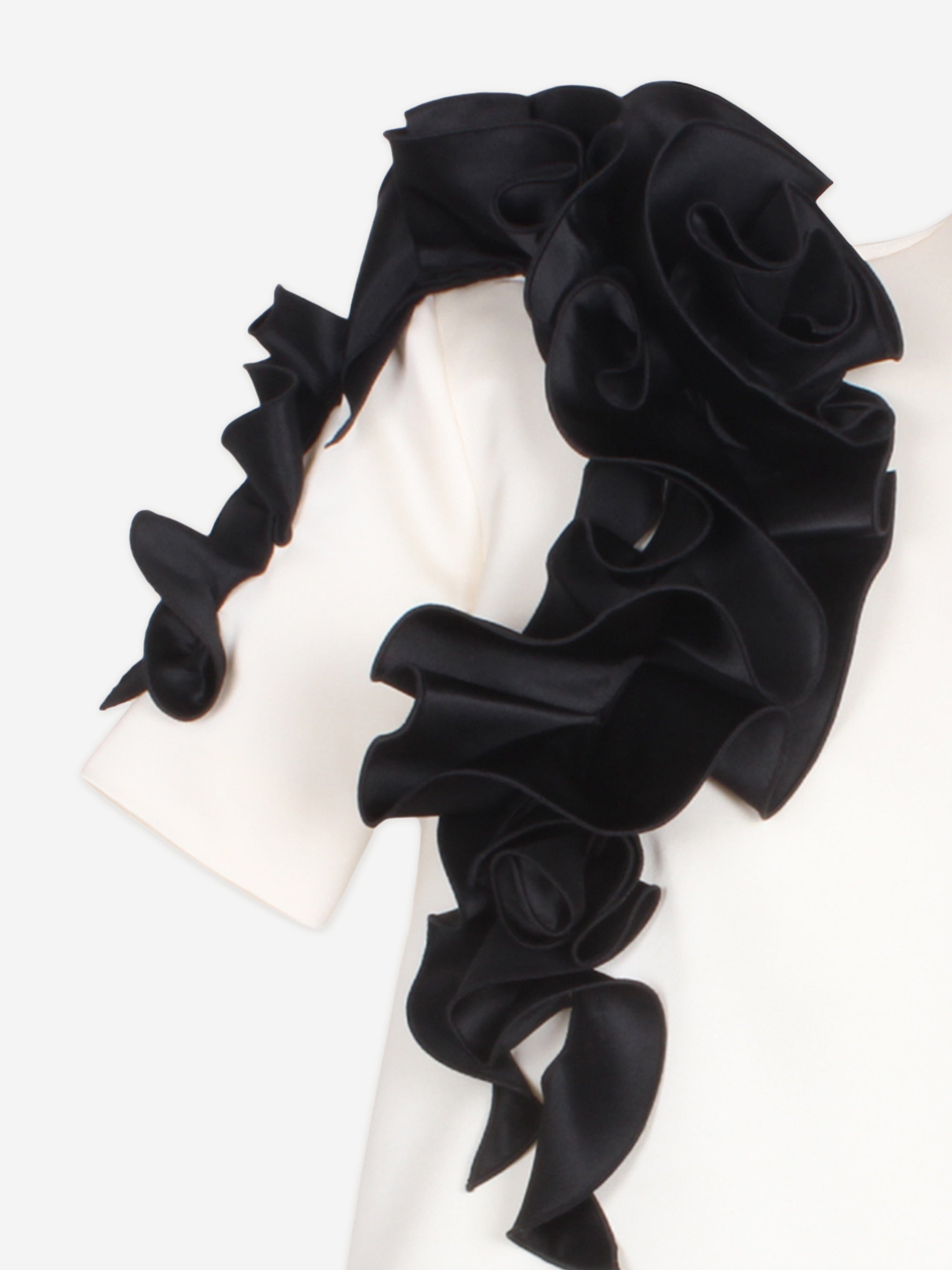 Jessie And James Girls Satin Orchard Dress in Ivory