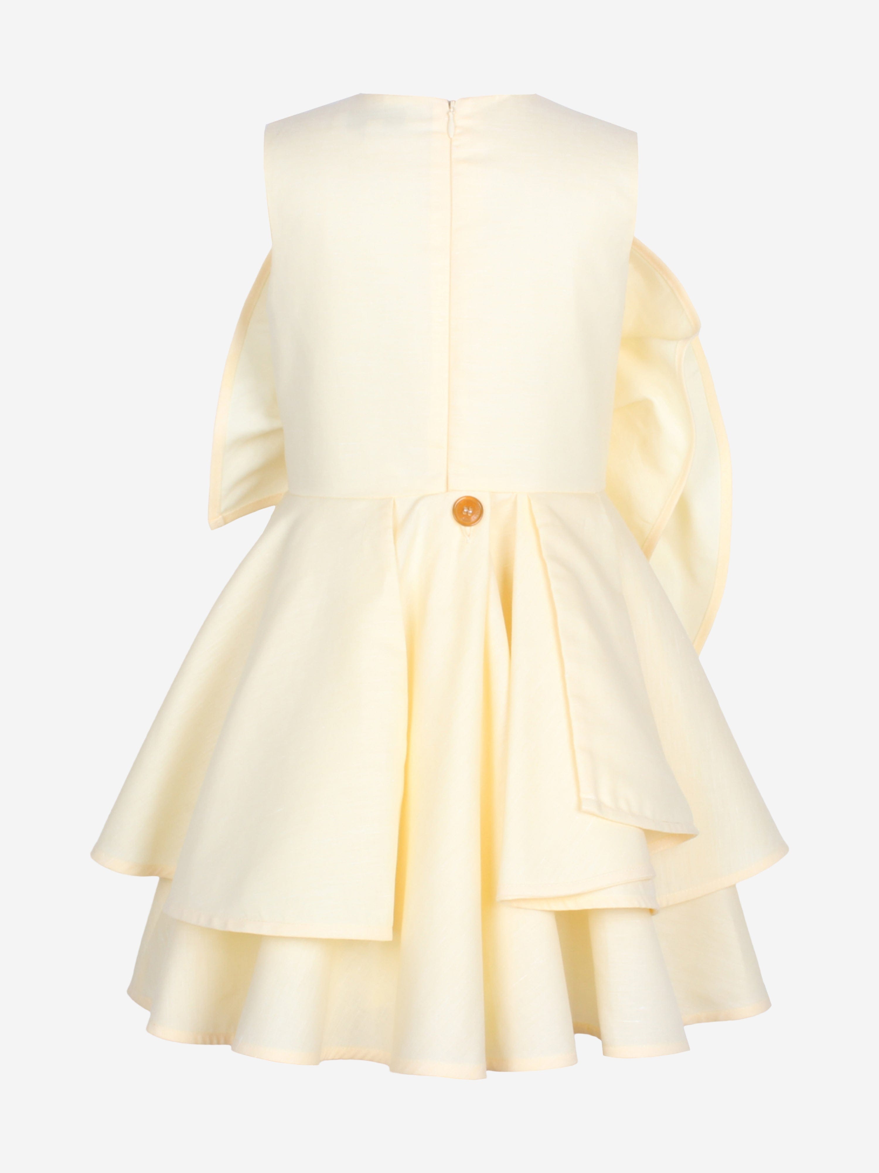 Jessie And James Girls Merry Go Round Dress in Yellow