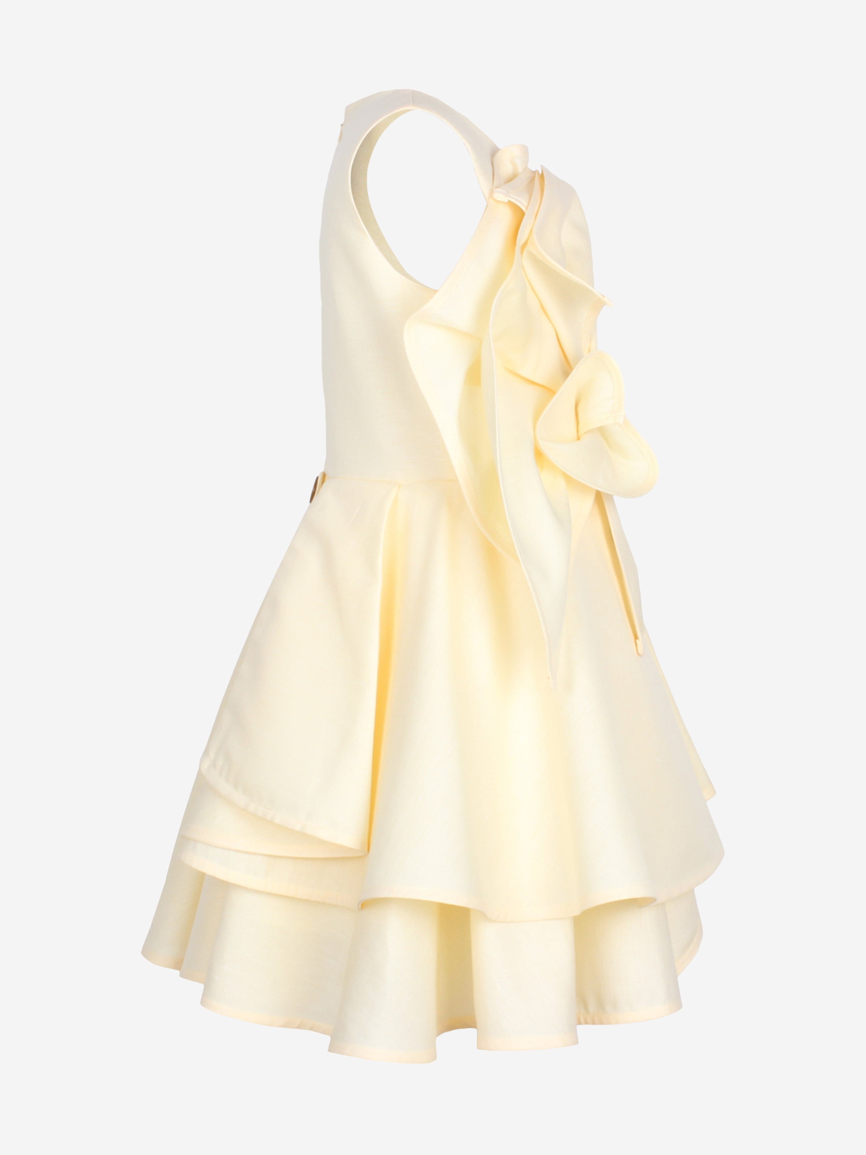 Jessie And James Girls Merry Go Round Dress in Yellow