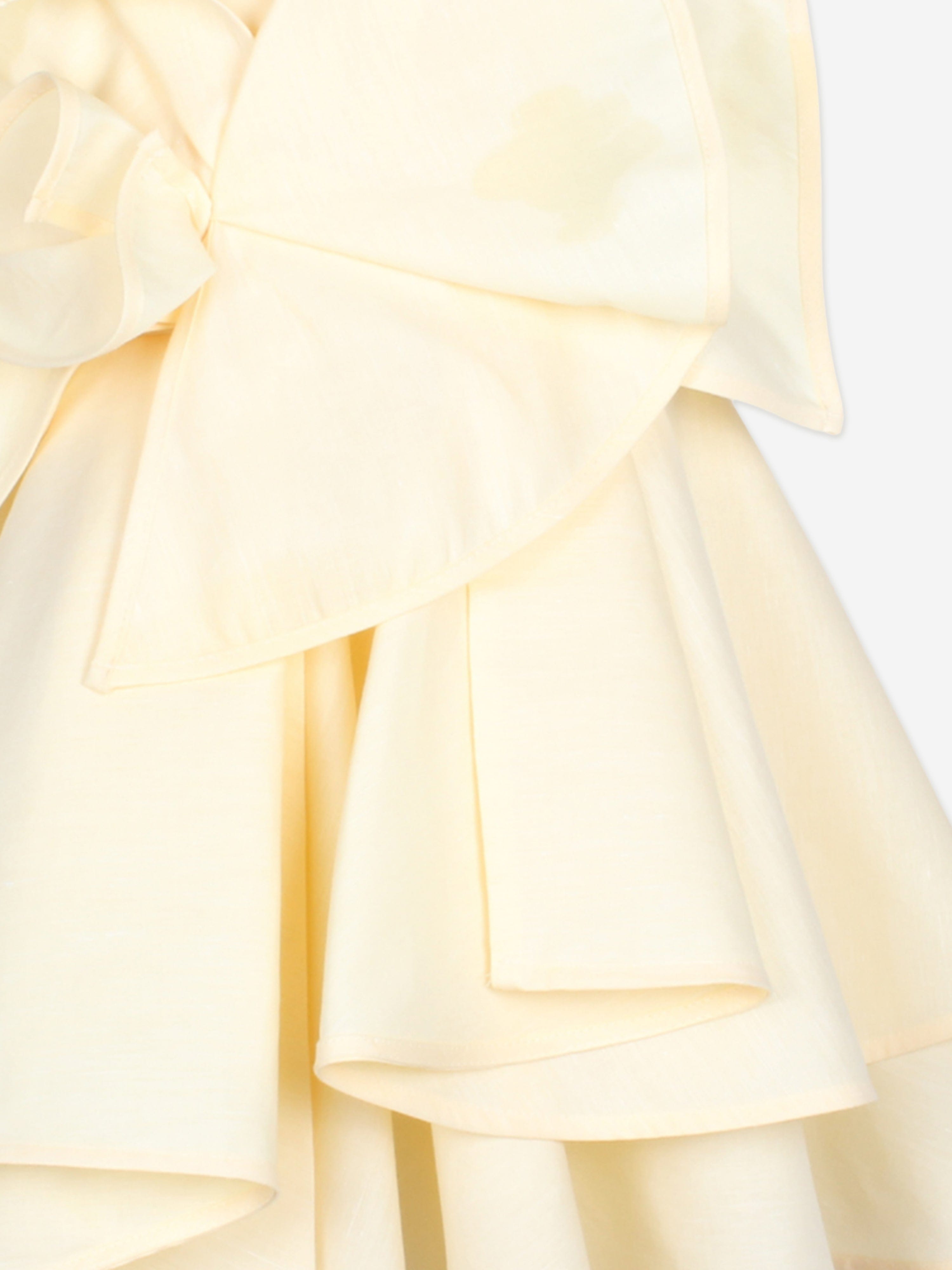 Jessie And James Girls Merry Go Round Dress in Yellow