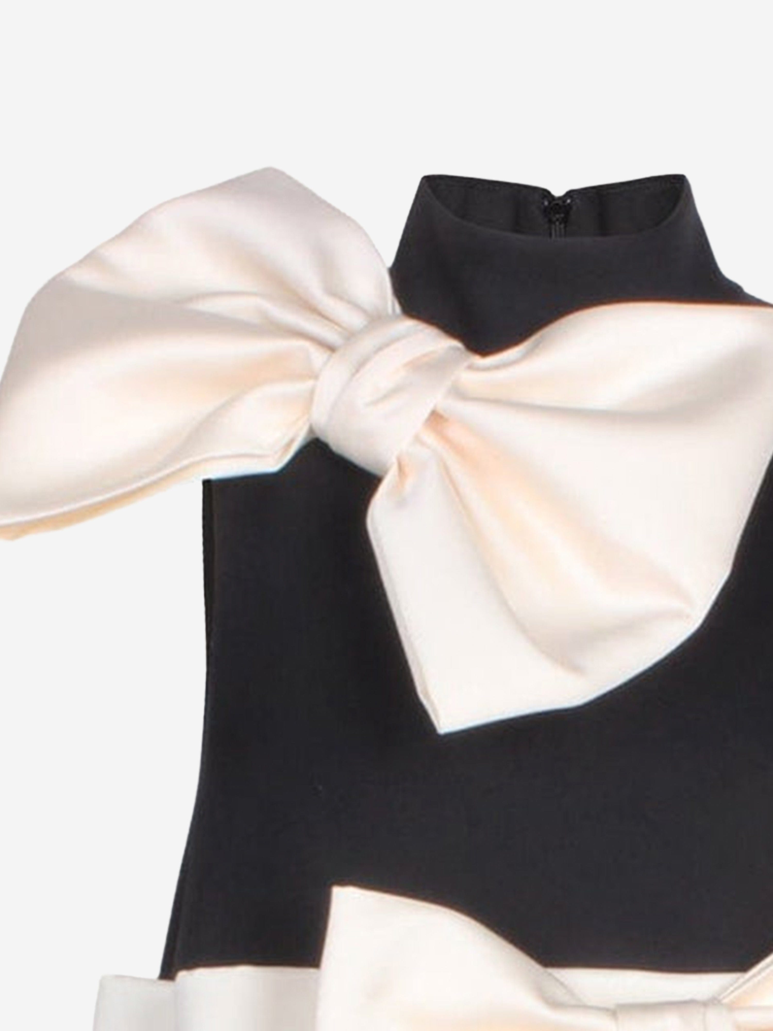 Jessie And James Girls Wrap Up Dress in Black