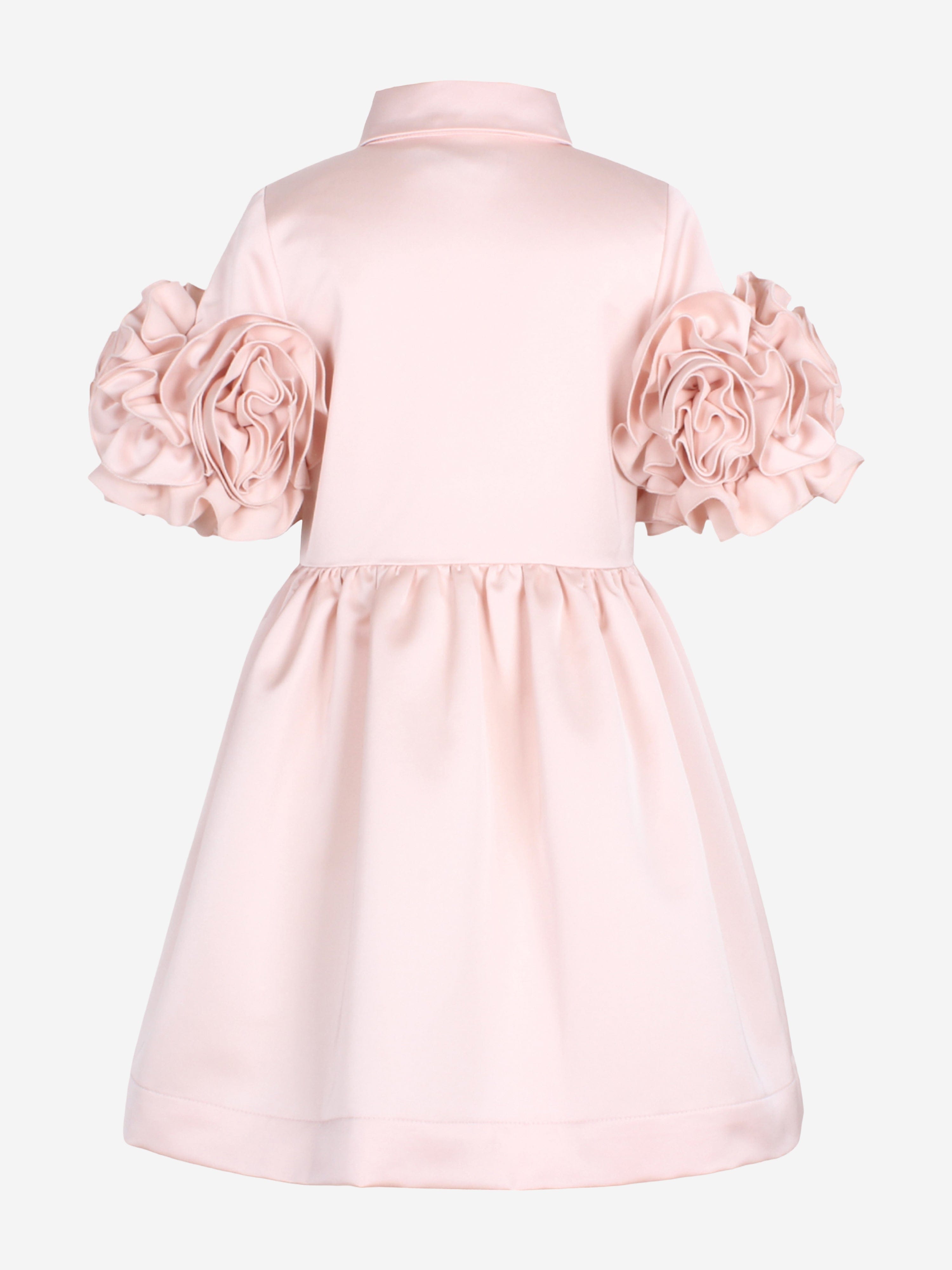 Jessie And James Girls Satin Darling Dress in Pink