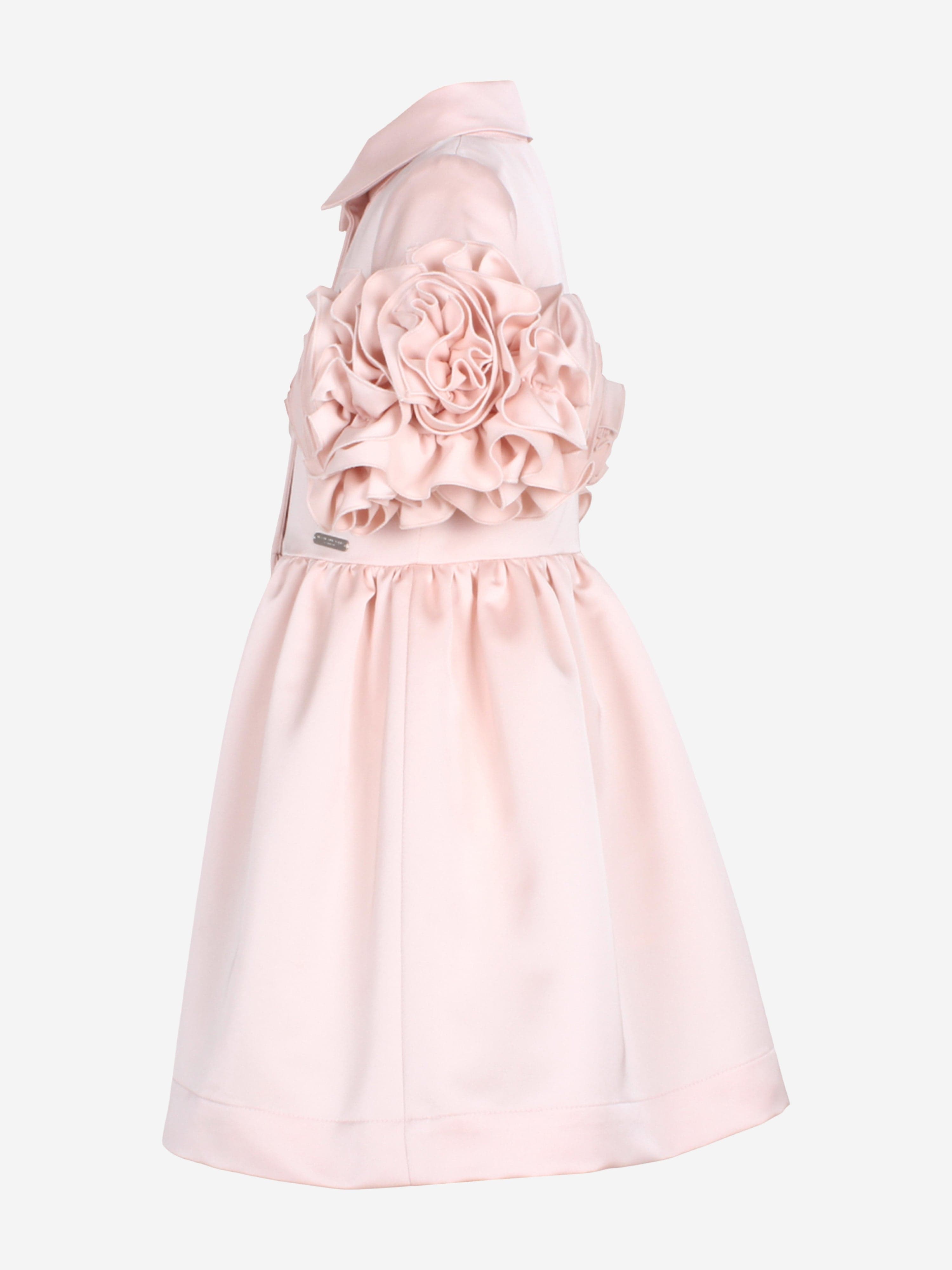 Jessie And James Girls Satin Darling Dress in Pink