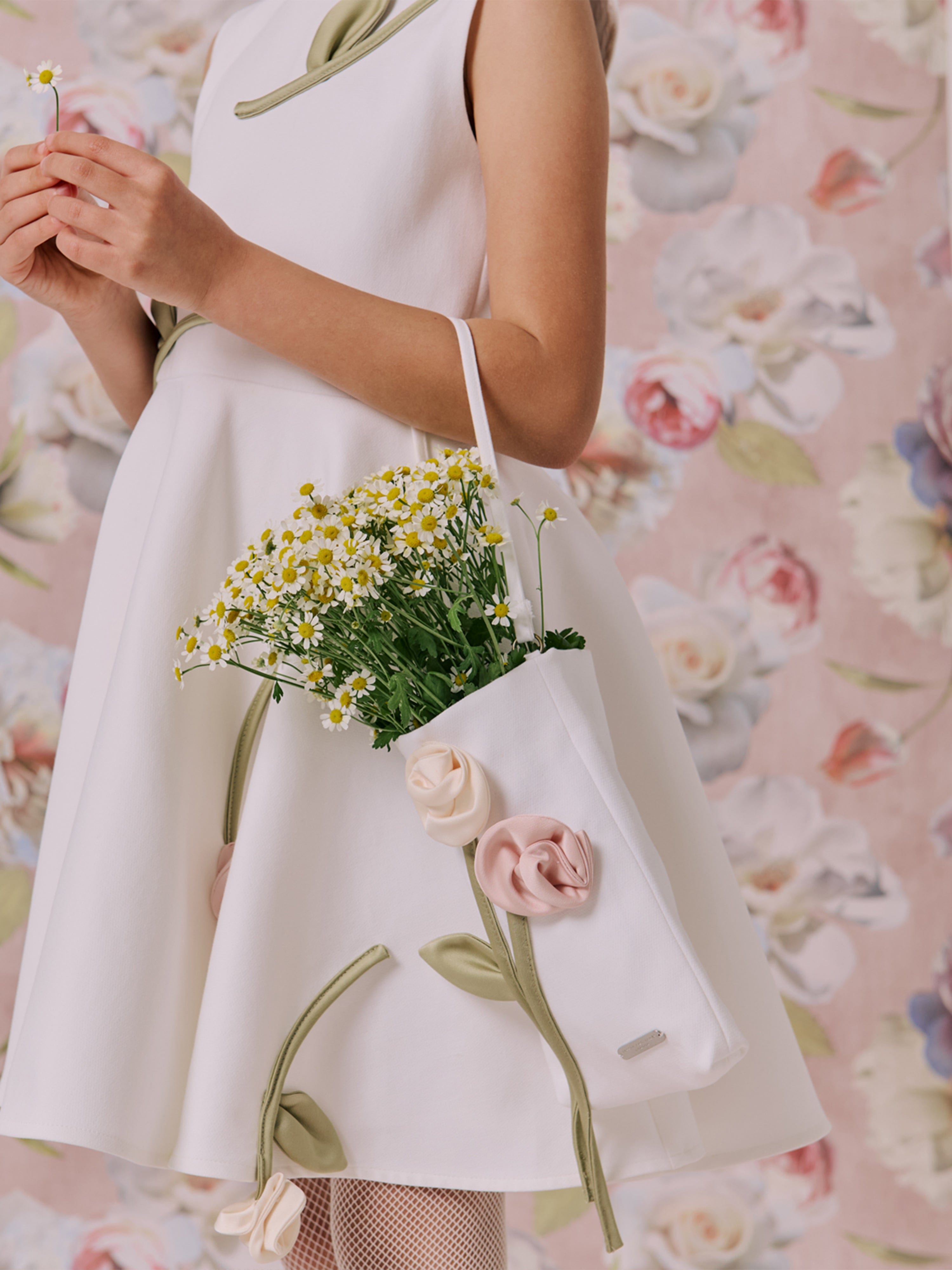 Jessie And James Girls Rain Of Flowers Bag in White