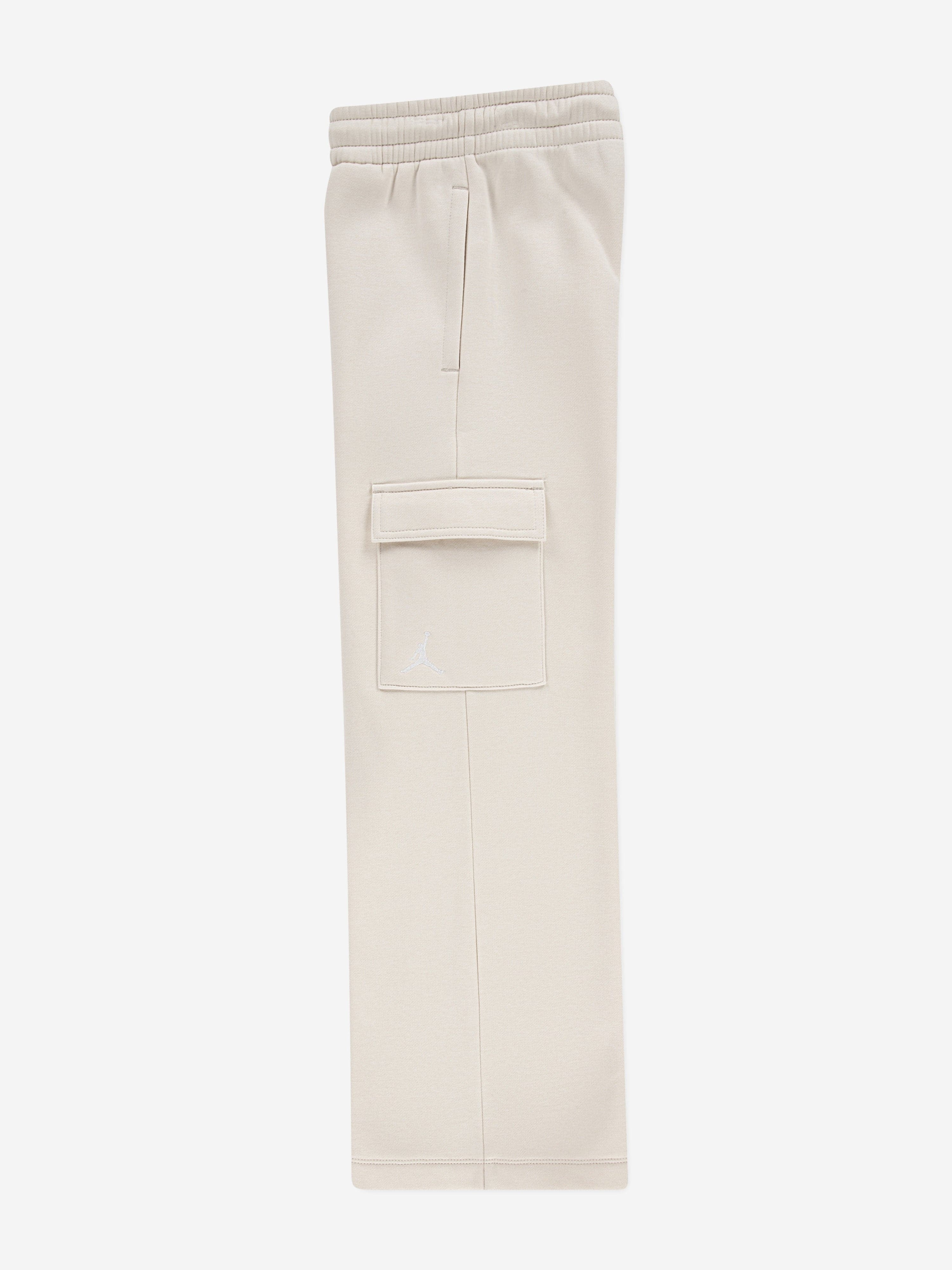 Jordan Girls MJ Brooklyn Fleece Cargo Pants in Beige
