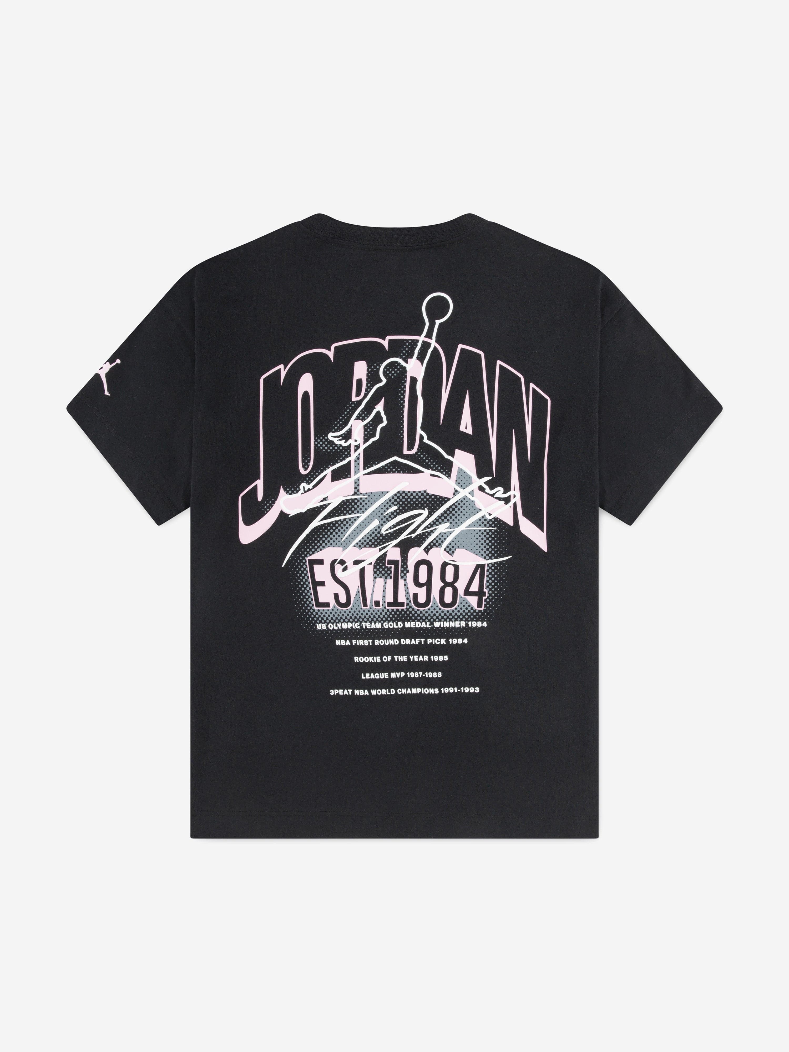 Jordan Girls MJ Back Stretch T-Shirt in Black