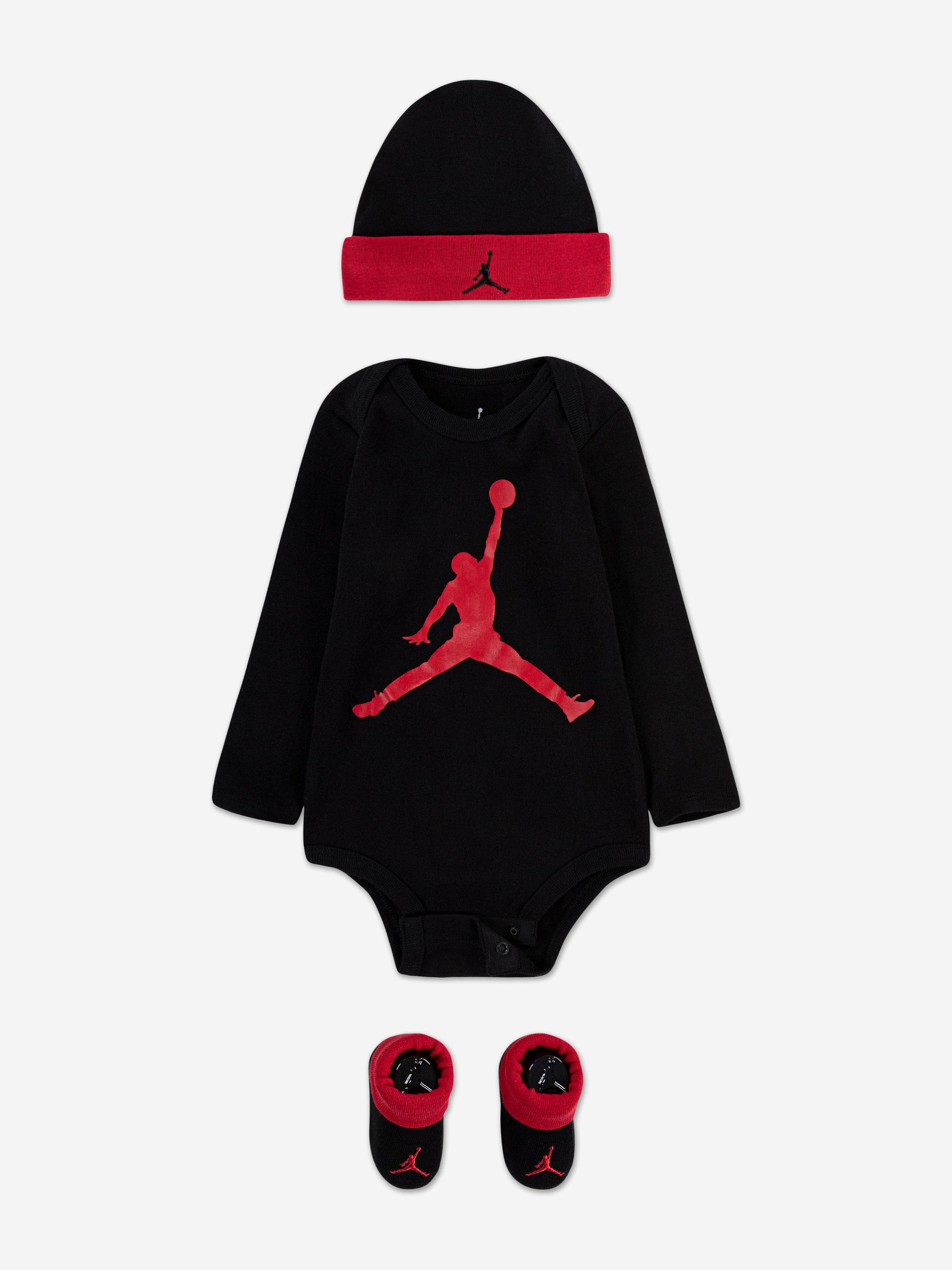 Jordan Baby Boys Jumpman Bodysuit Gift Set in Black