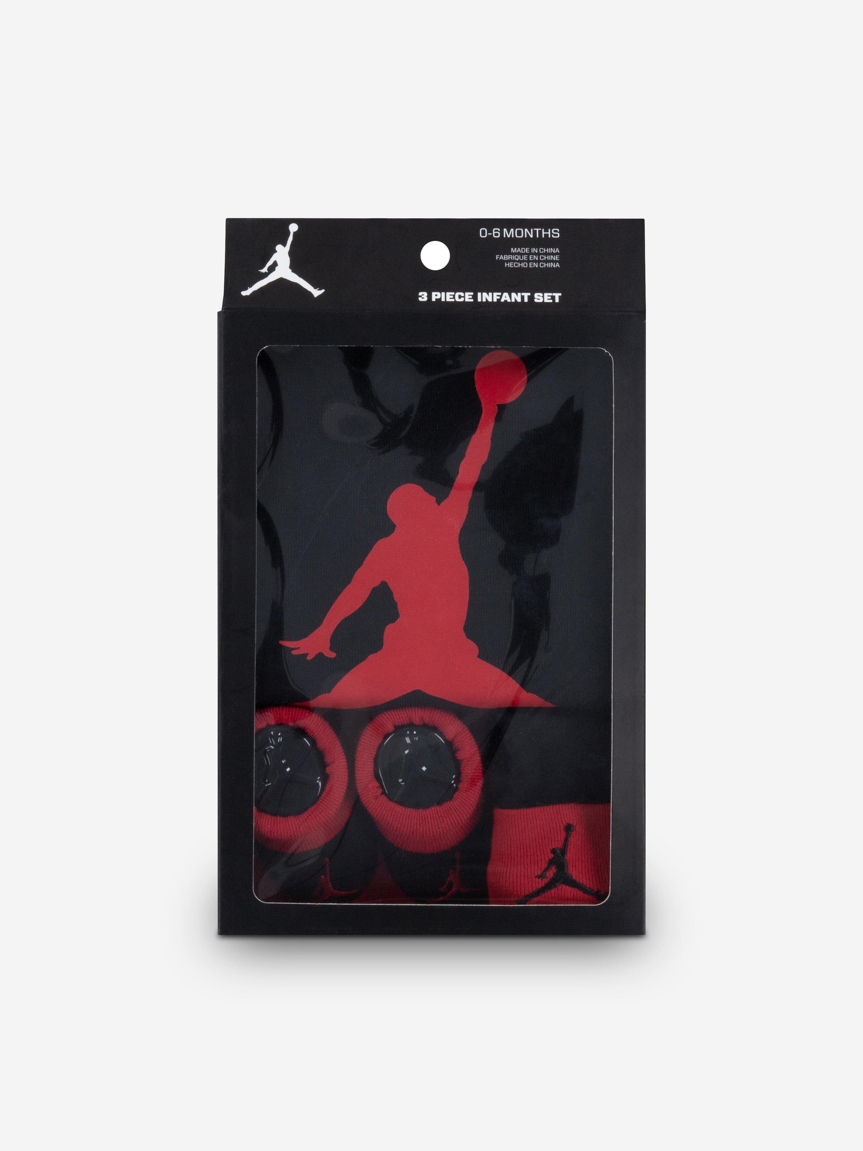 Jordan Baby Boys Jumpman Bodysuit Gift Set in Black