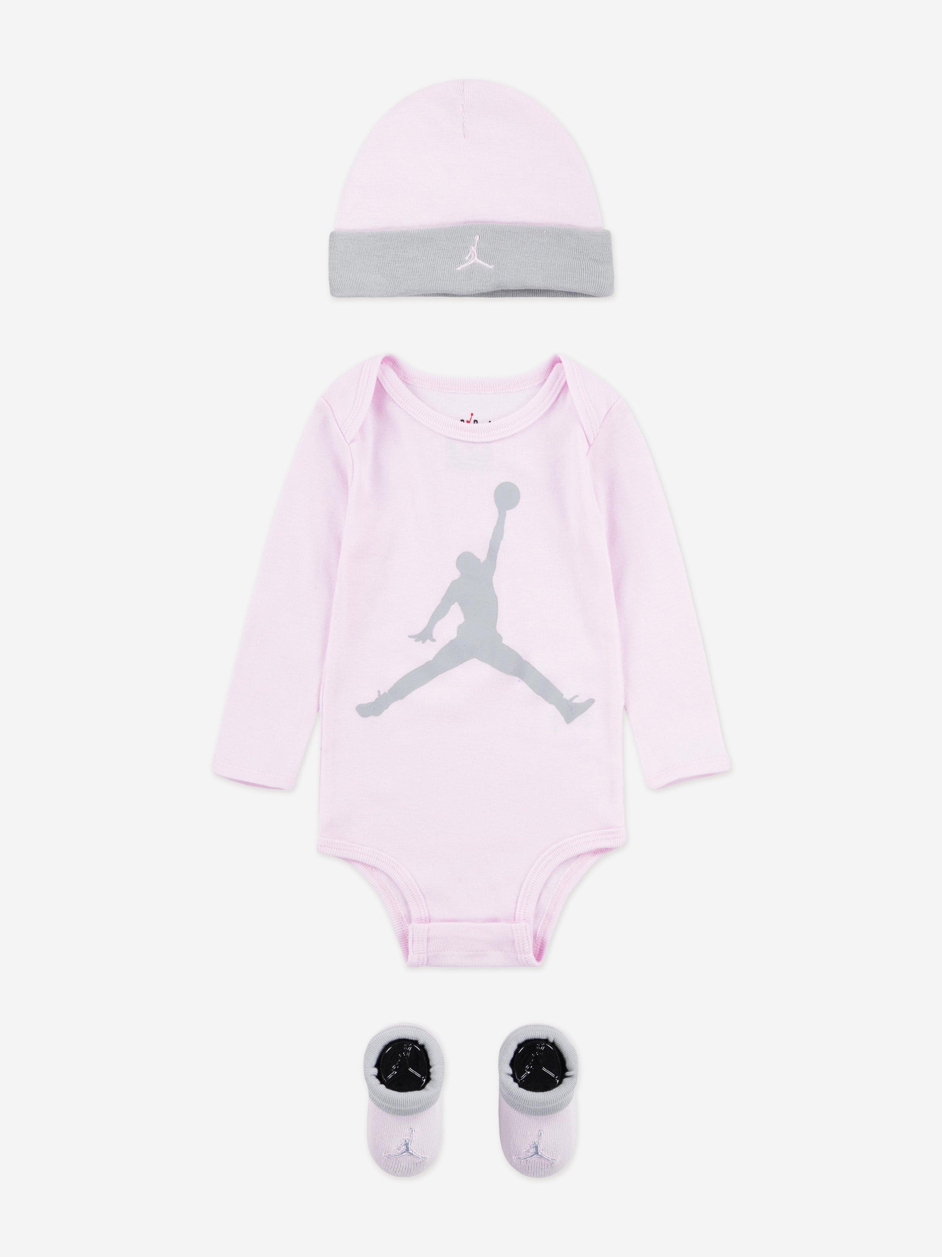 Jordan Baby Girls Jumpman Bodysuit Gift Set in Pink