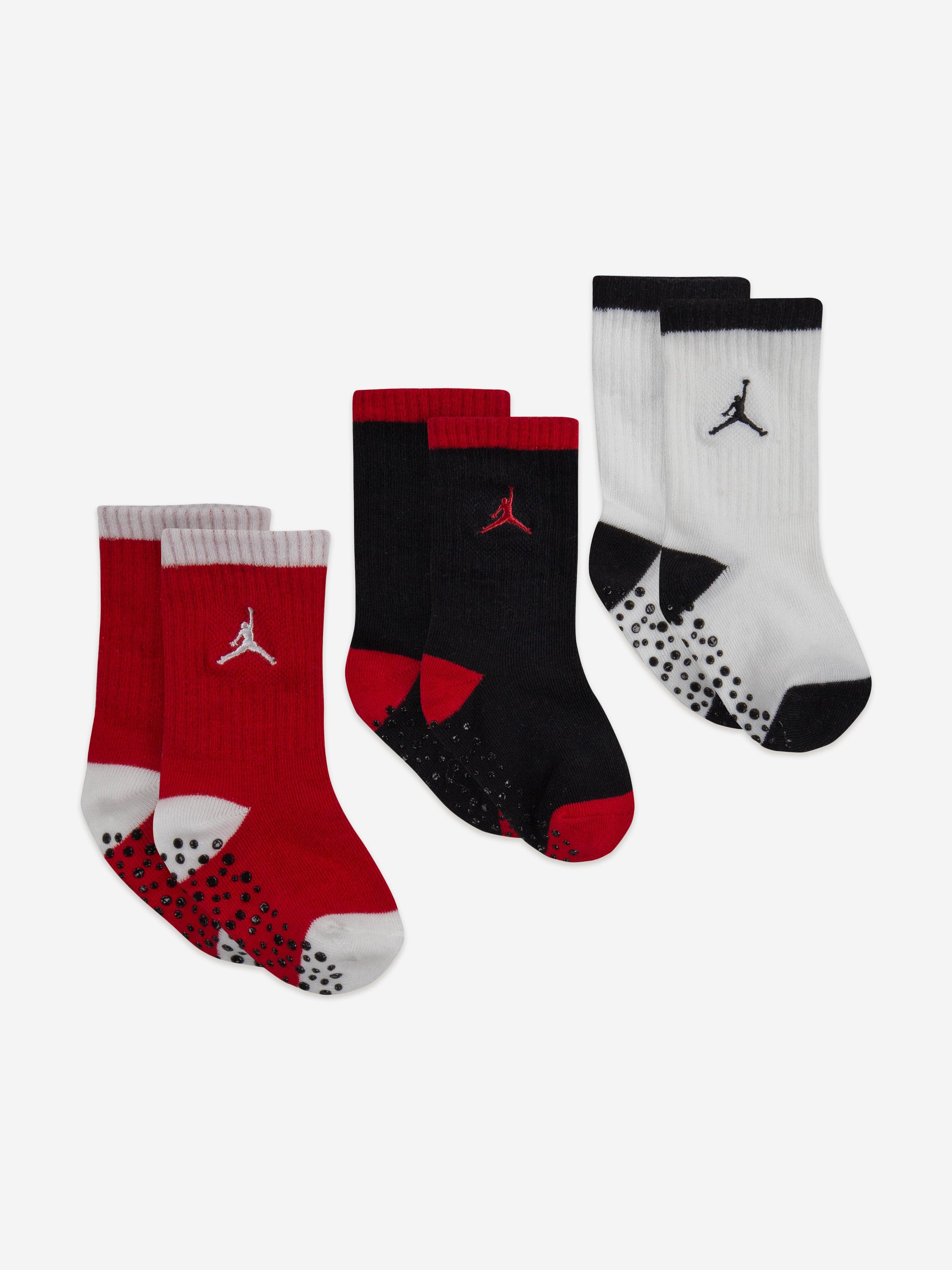 Jordan Baby Boys Speckle Socks Set in Black