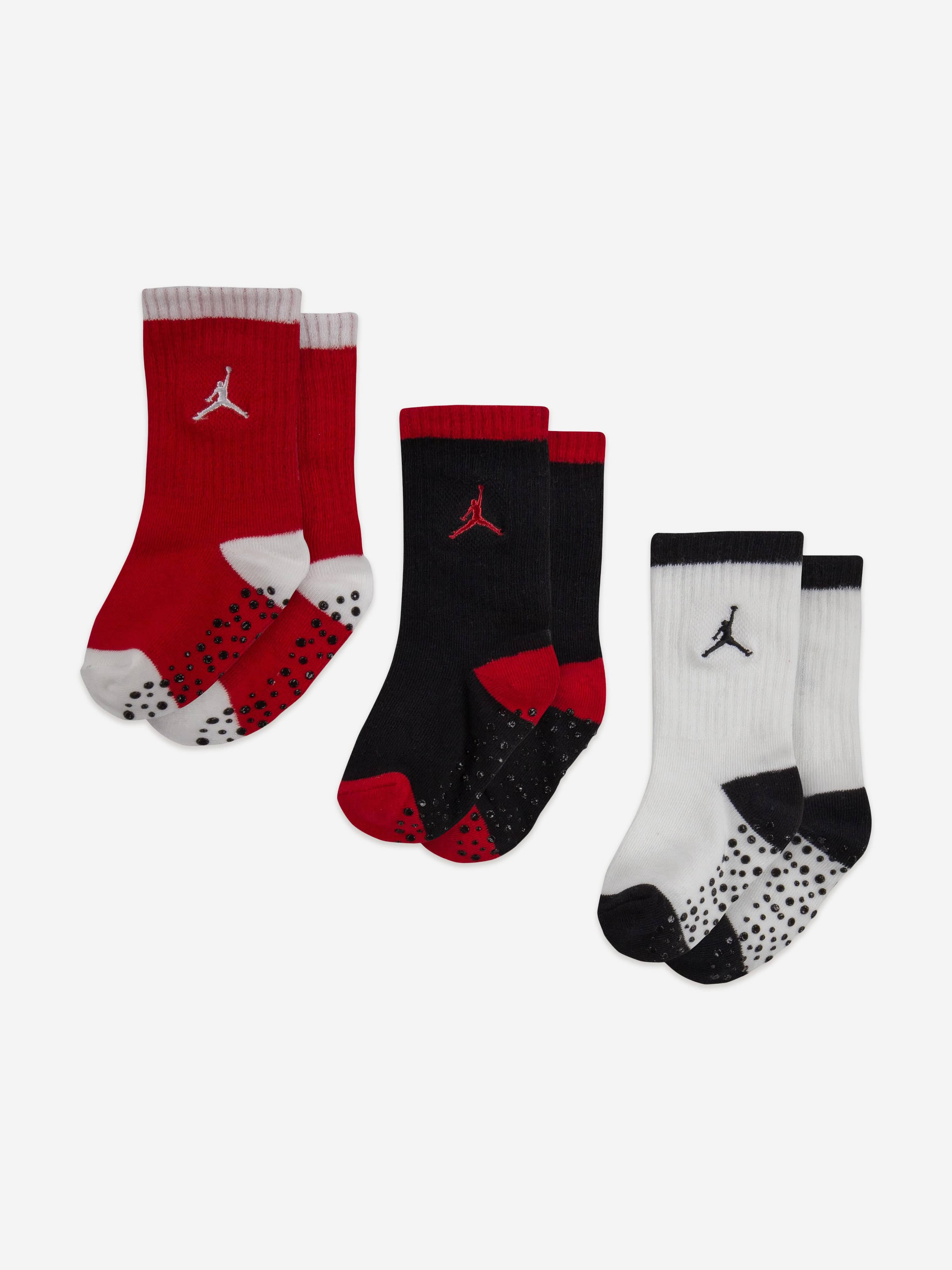 Jordan Baby Boys Speckle Socks Set in Black