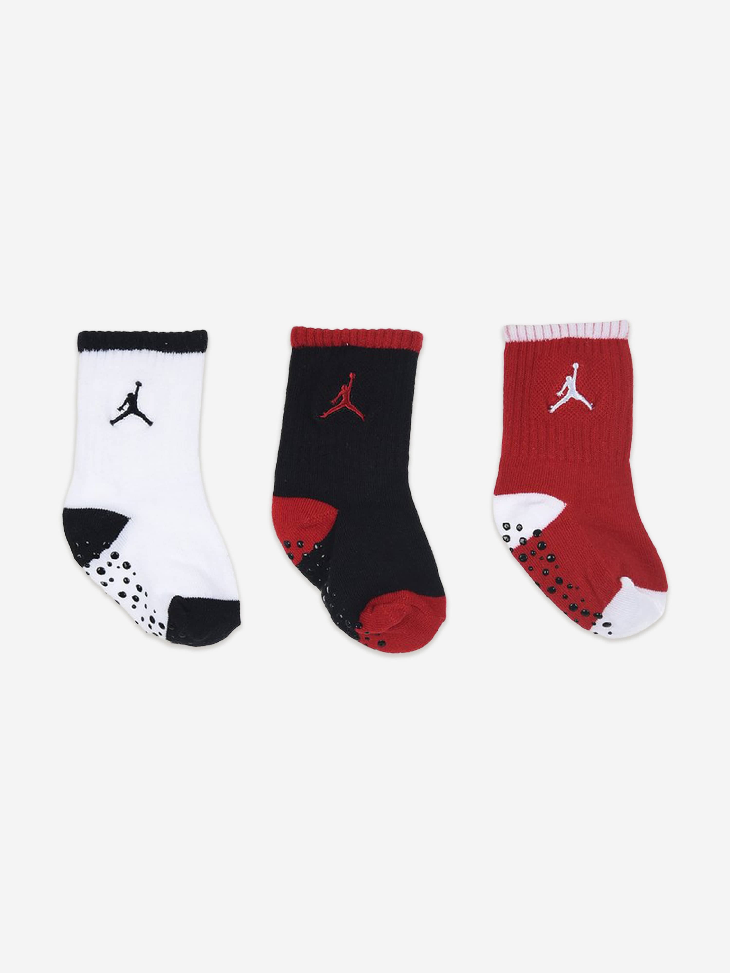 Jordan Baby Boys Speckle Socks Set in Black