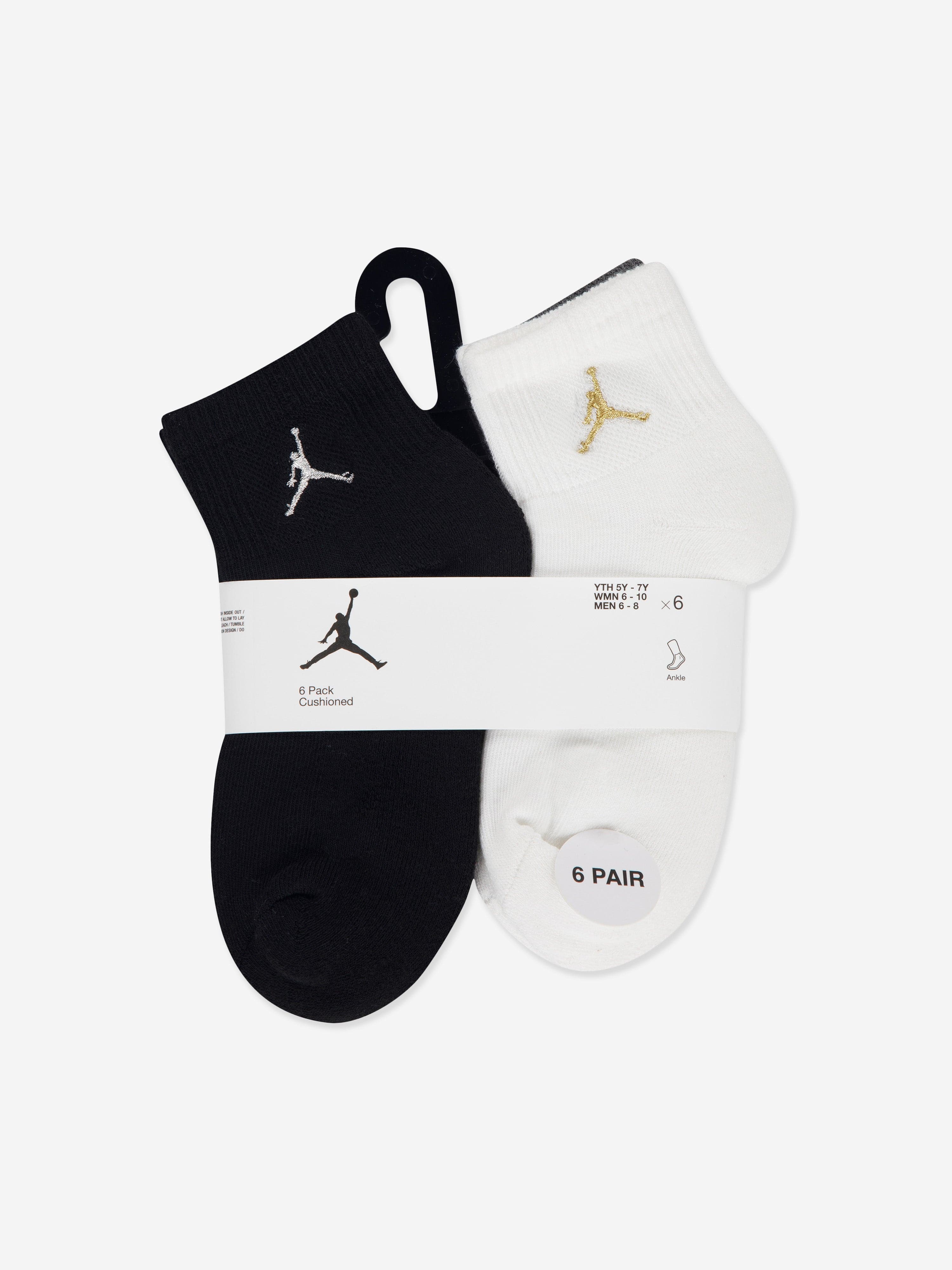Jordan Kids Everyday Essentials 6 Pack Socks Set in Grey