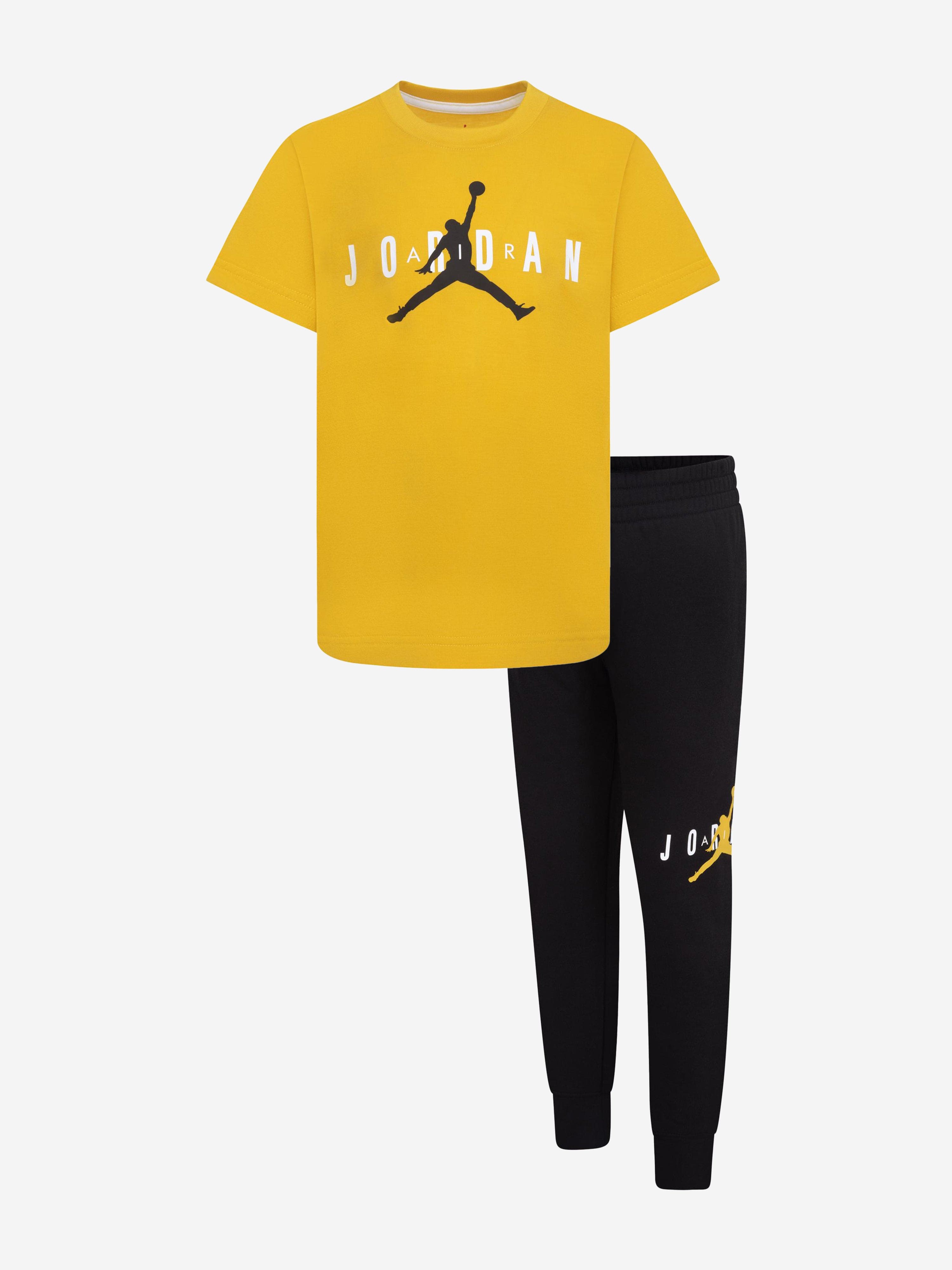 Jordan Kids Jumpman Sustainable Trouser Set in Yellow