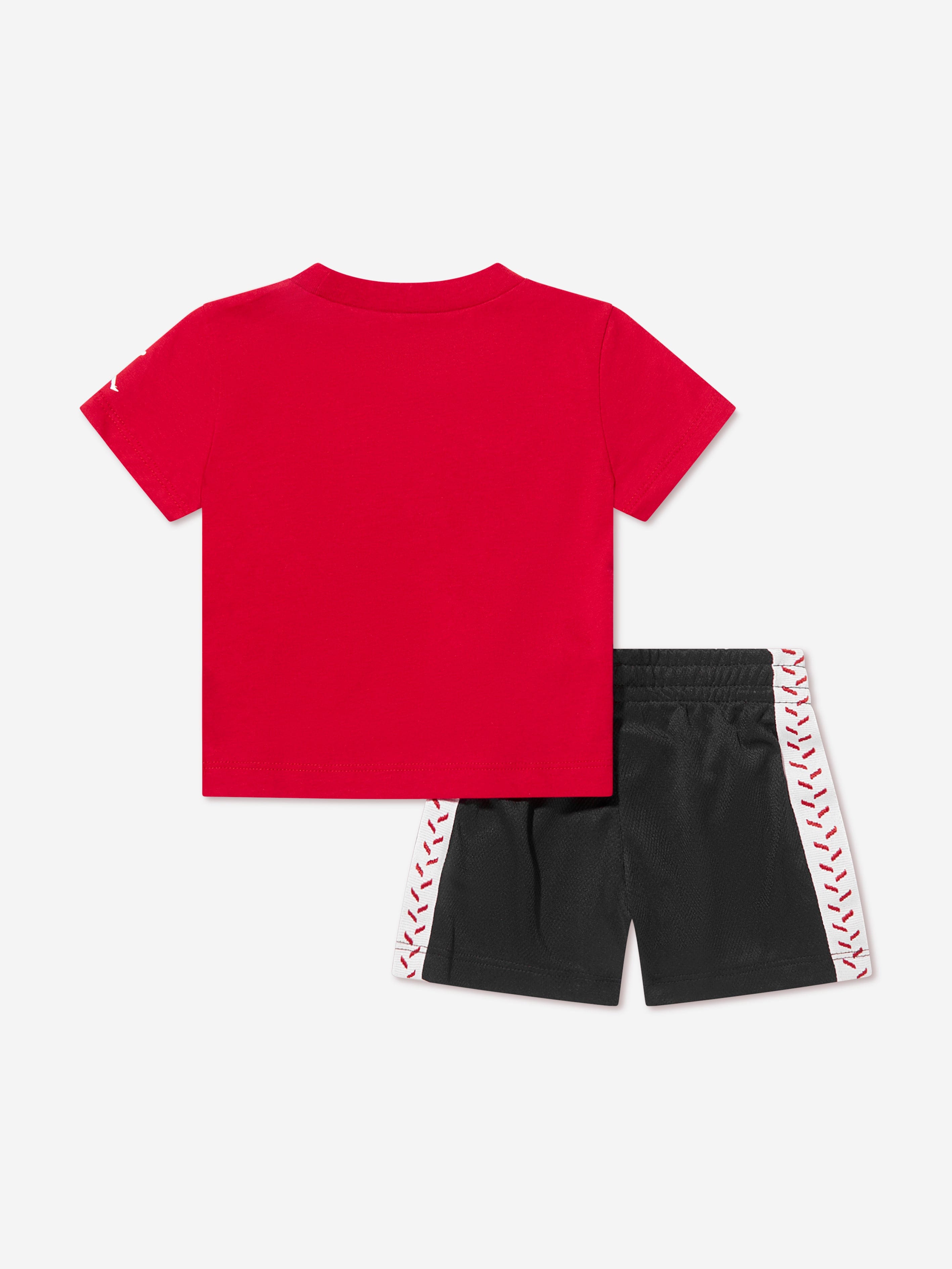 Jordan Boys MJ Flight Mesh Short Set in Black