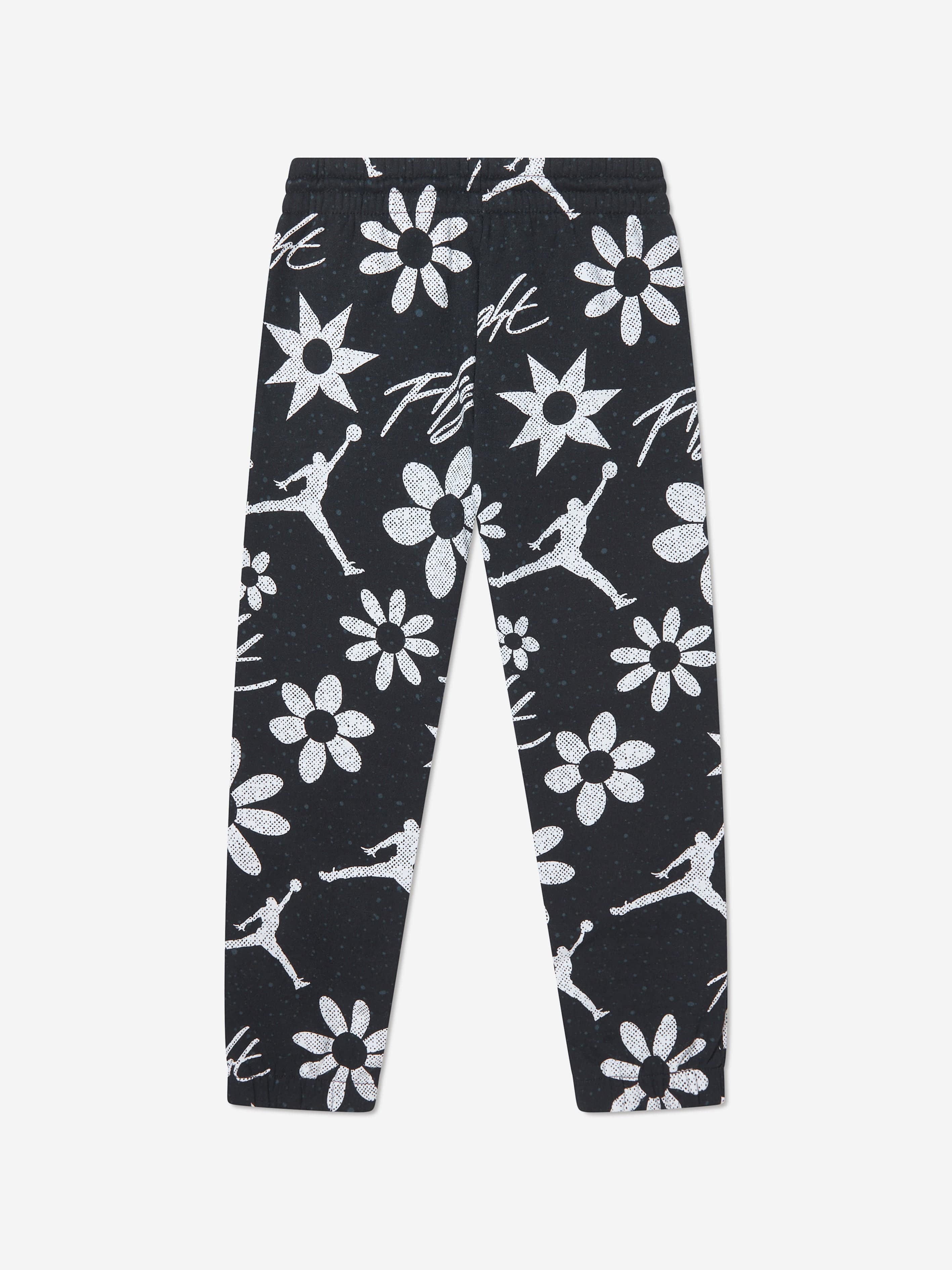 Jordan Girls Floral Flight AOP Joggers in Black