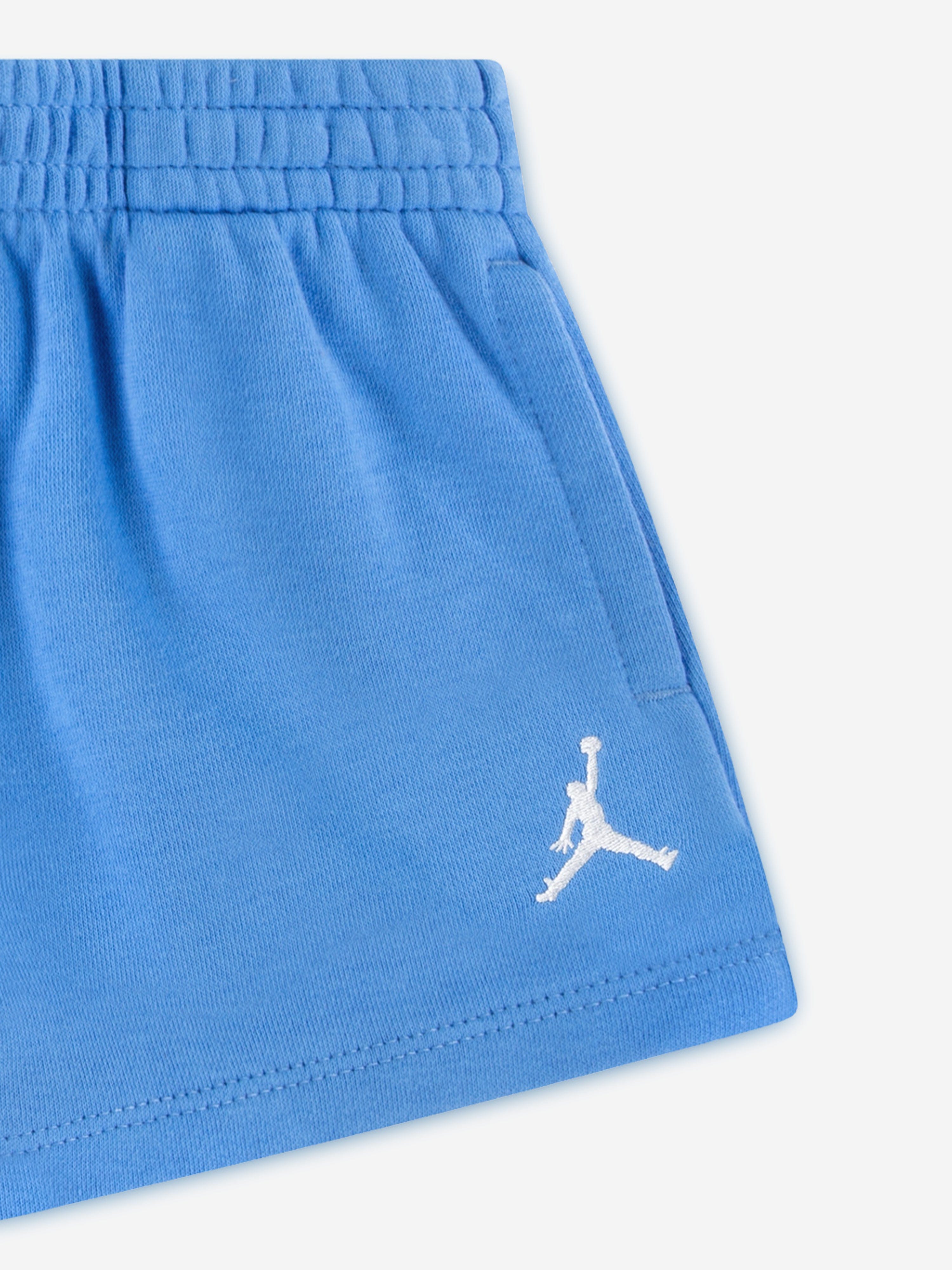 Jordan Baby Boys MJ Brooklyn Essential Fleece Short Set in Blue