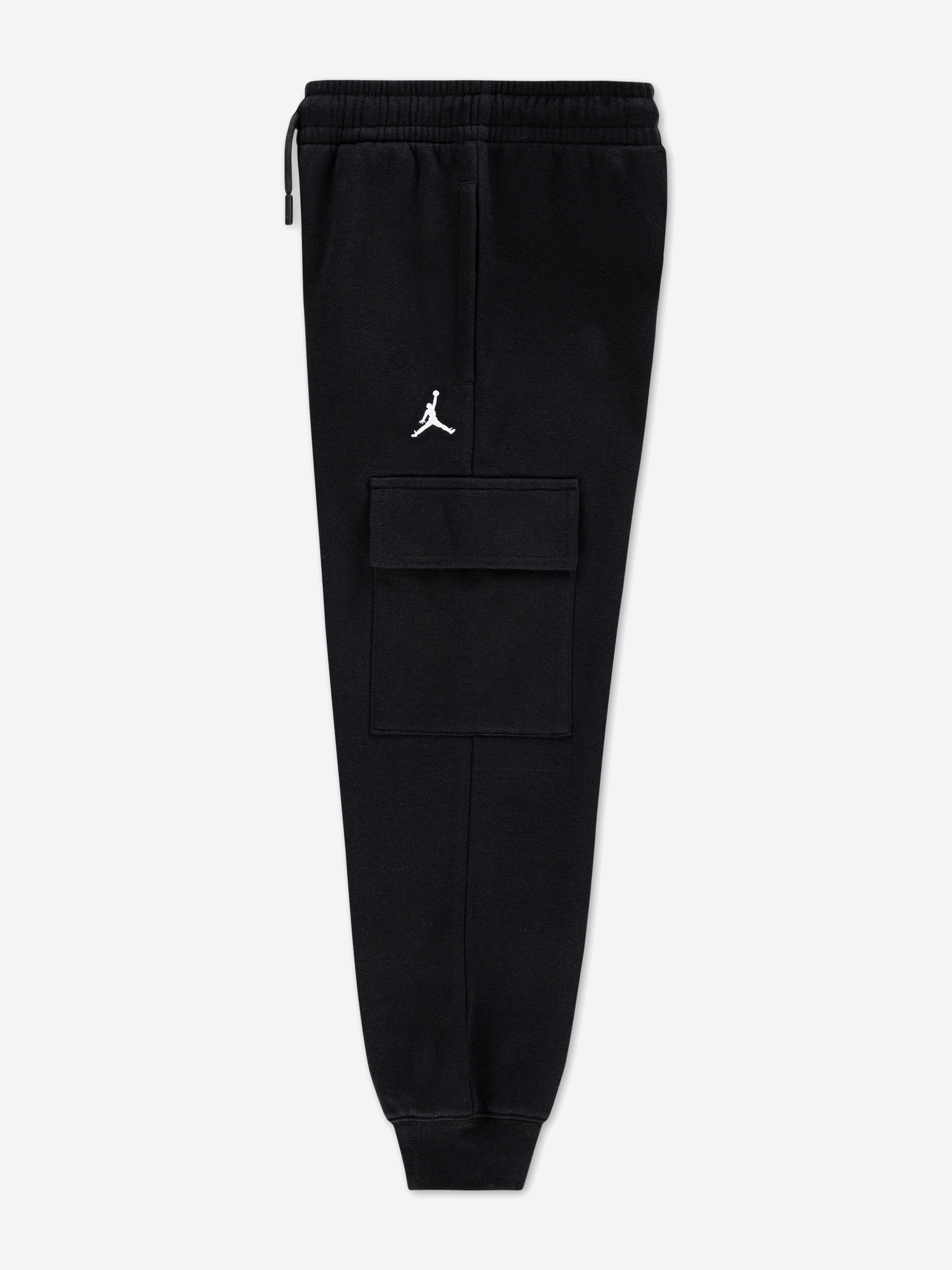 Jordan Boys My Brooklyn Essential Fleece Cargo Pants in Black