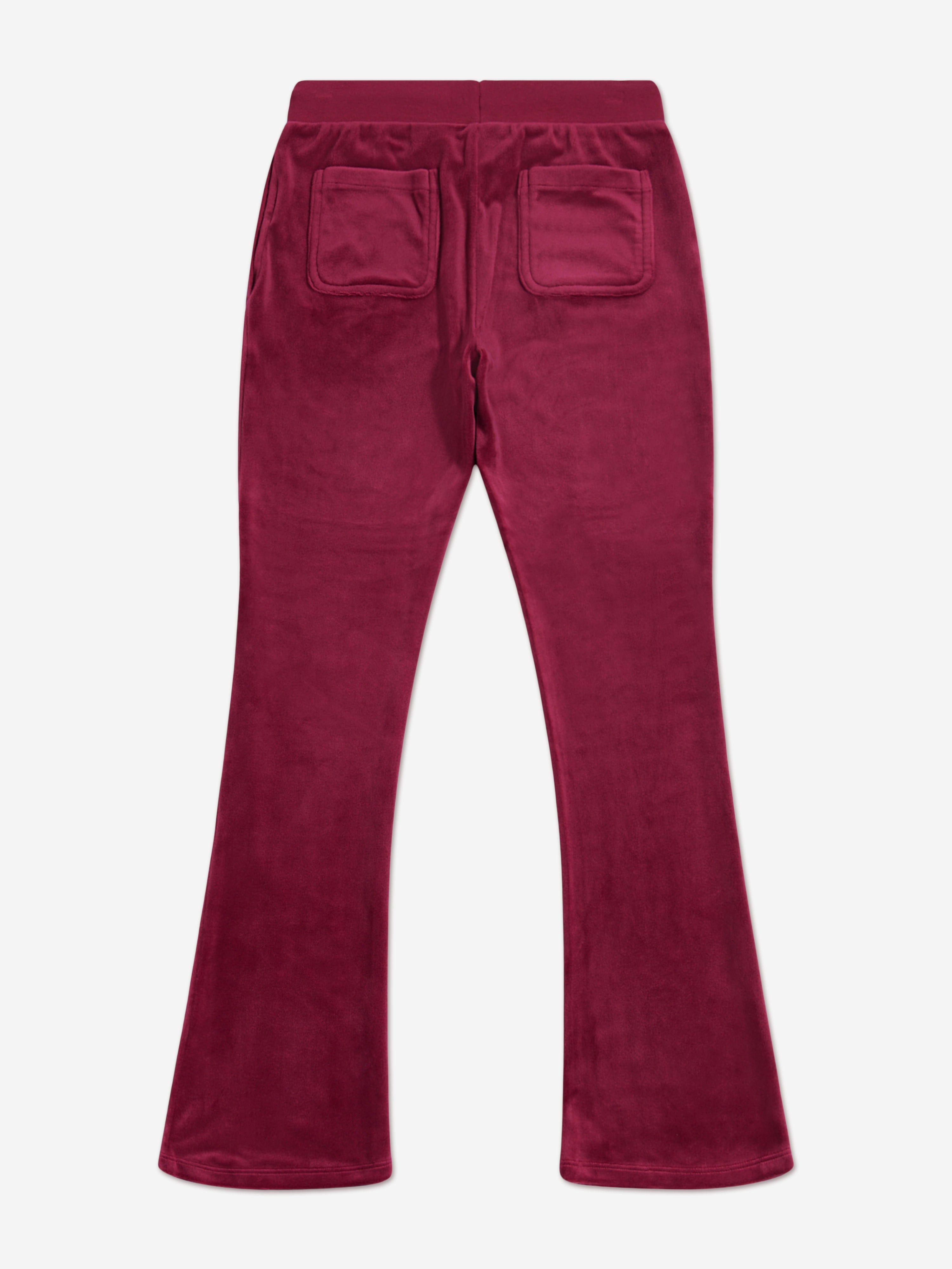 Juicy Couture Girls Diamante Bootcut Joggers in Red