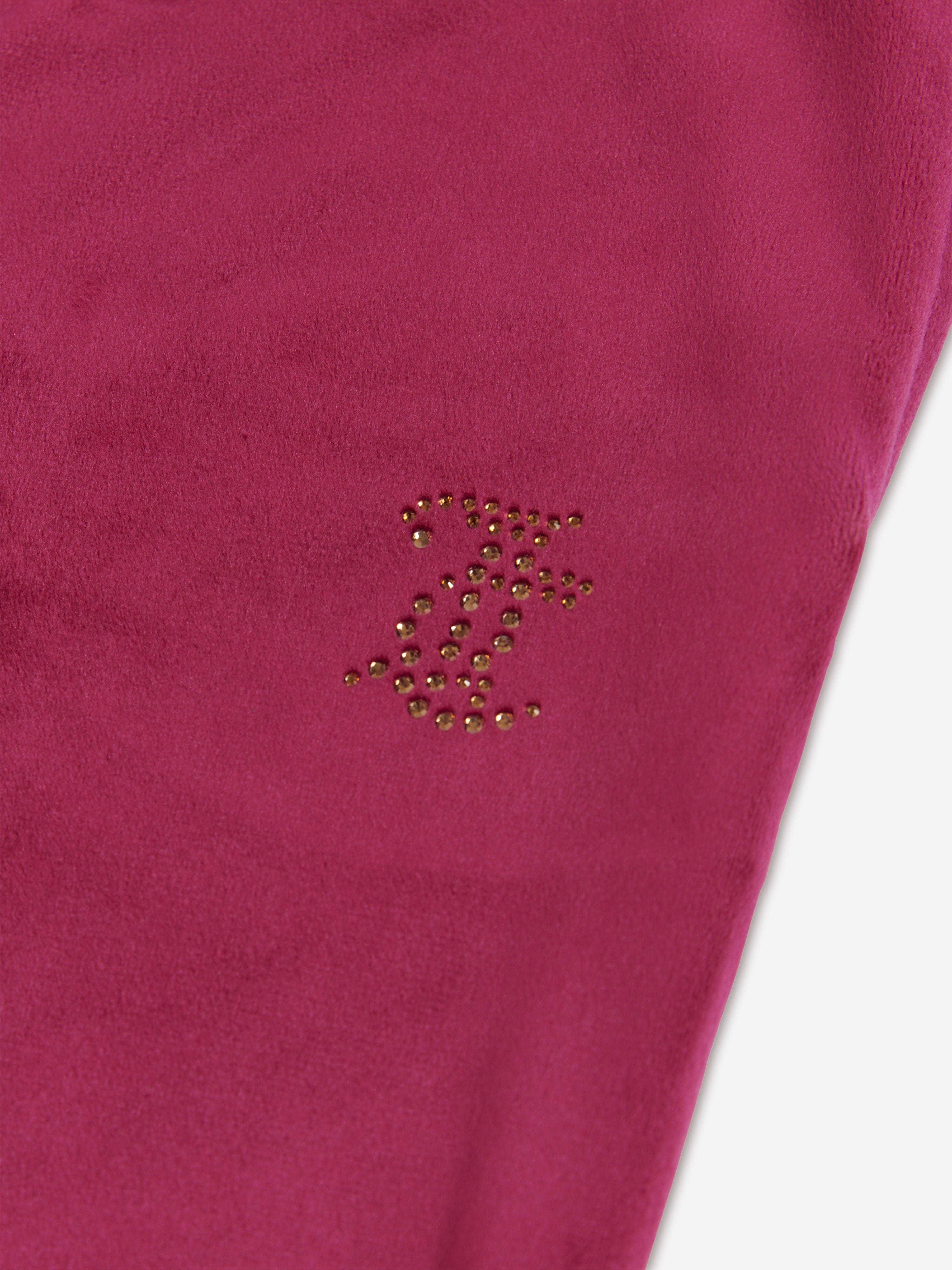 Juicy Couture Girls Diamante Bootcut Joggers in Red