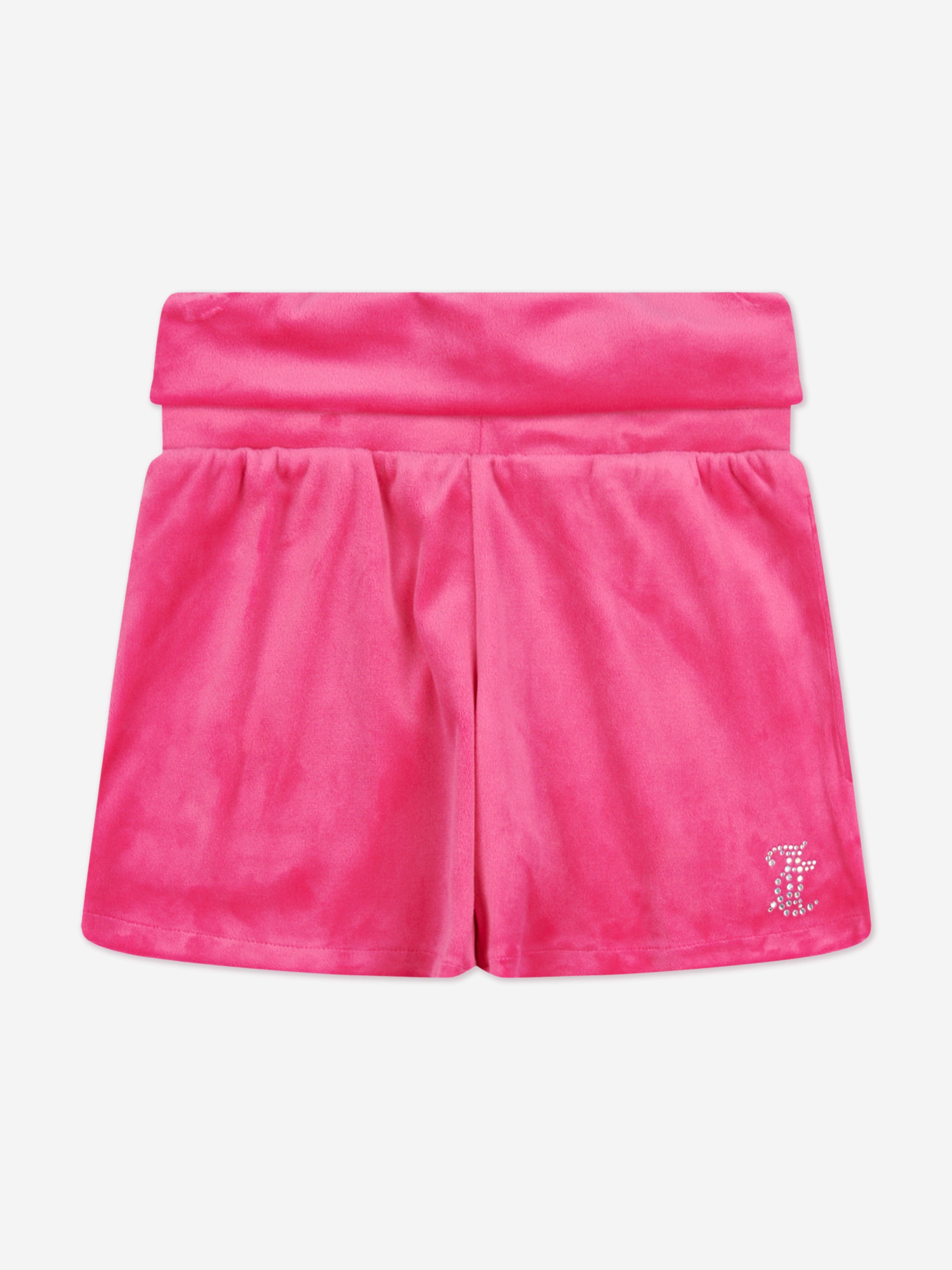 Girls Fold Over Waist Shorts in Pink